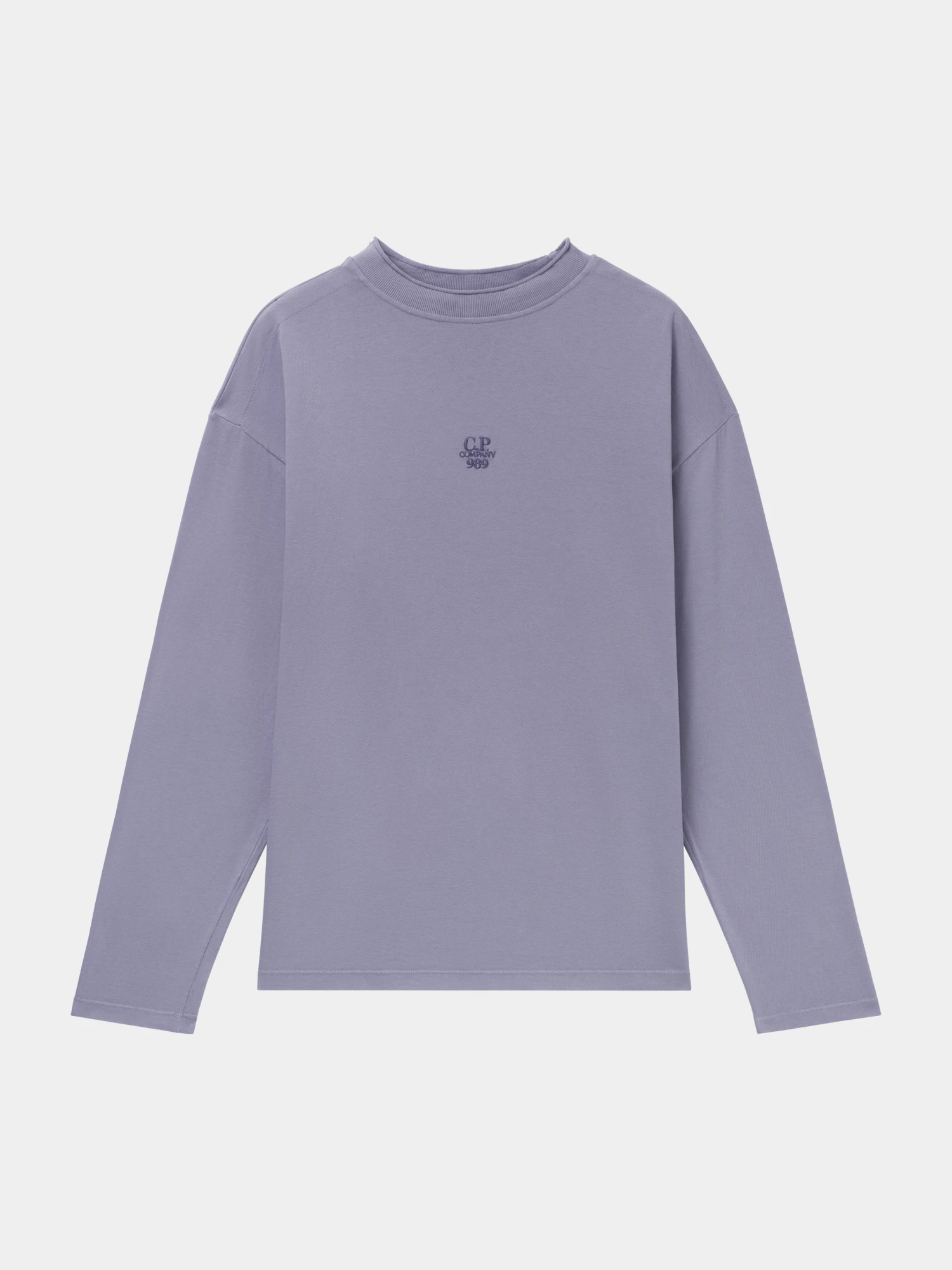 Лонгслив C.P. Company 20/1 Jersey Boxy Logo Lavander Violet