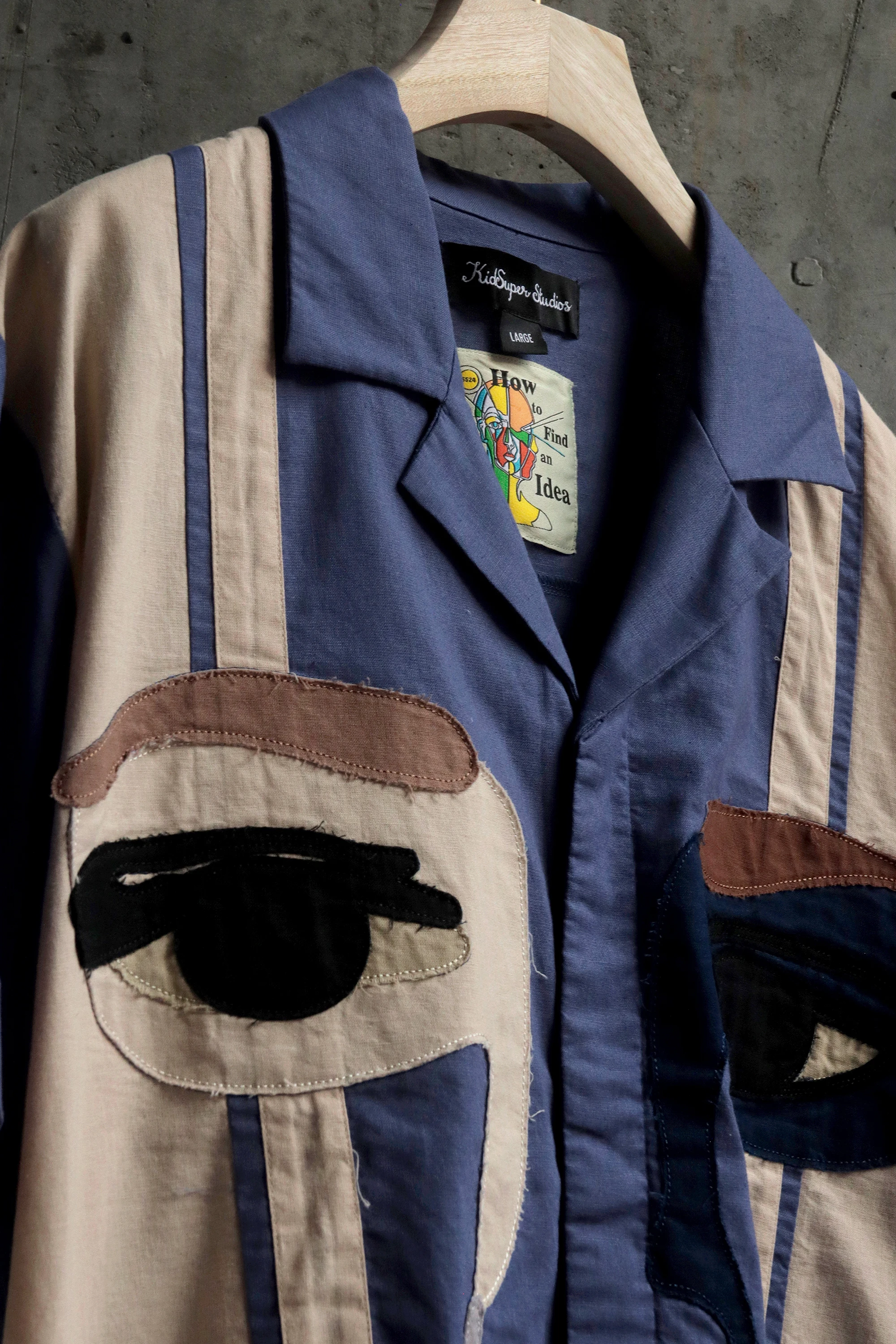 Рубашка c коротким рукавом KidSuper Face Camo Shirt Blue