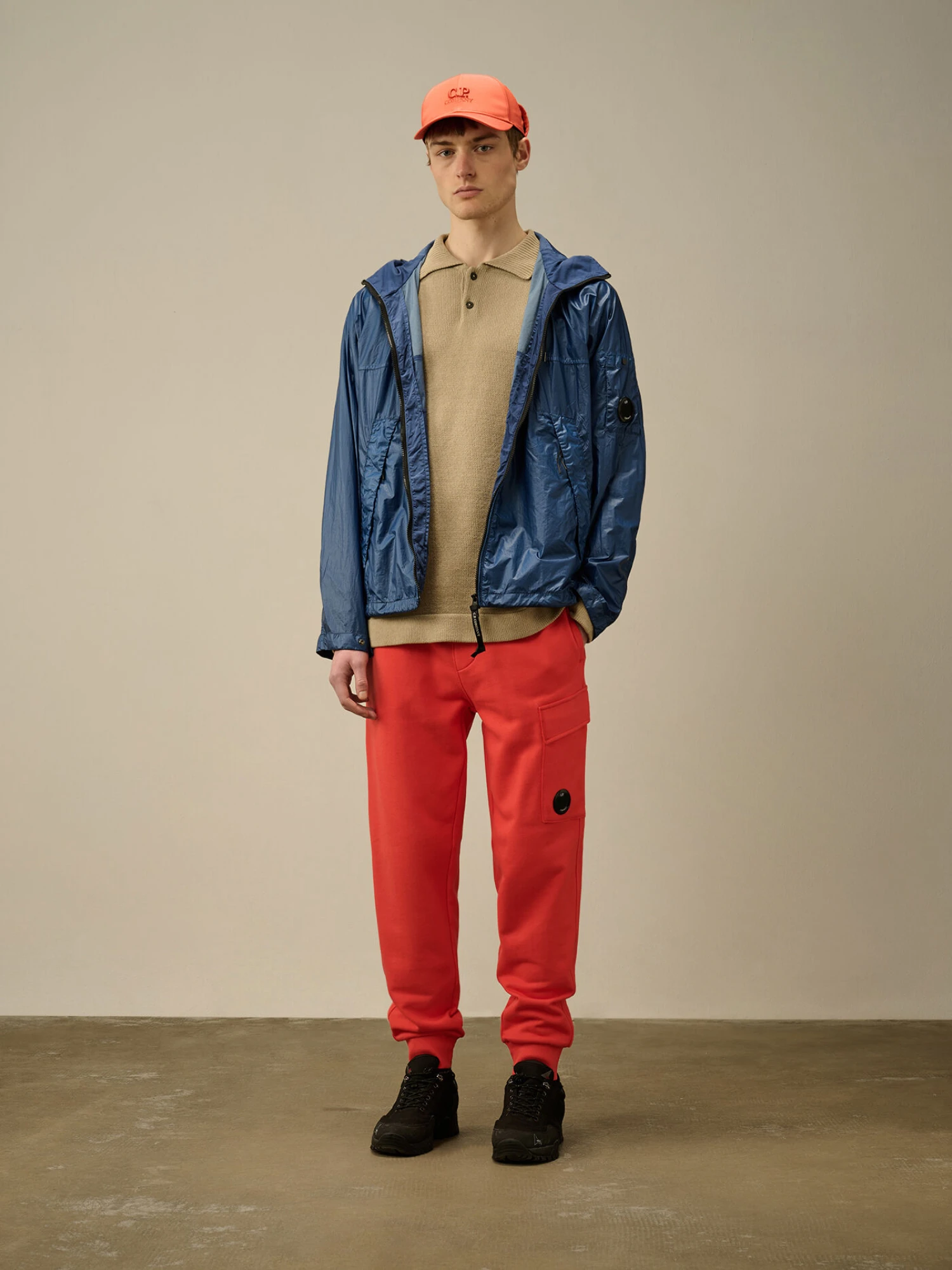 Свитер C.P. Company Chenille Cotton Polo Knit Vintage Khaki