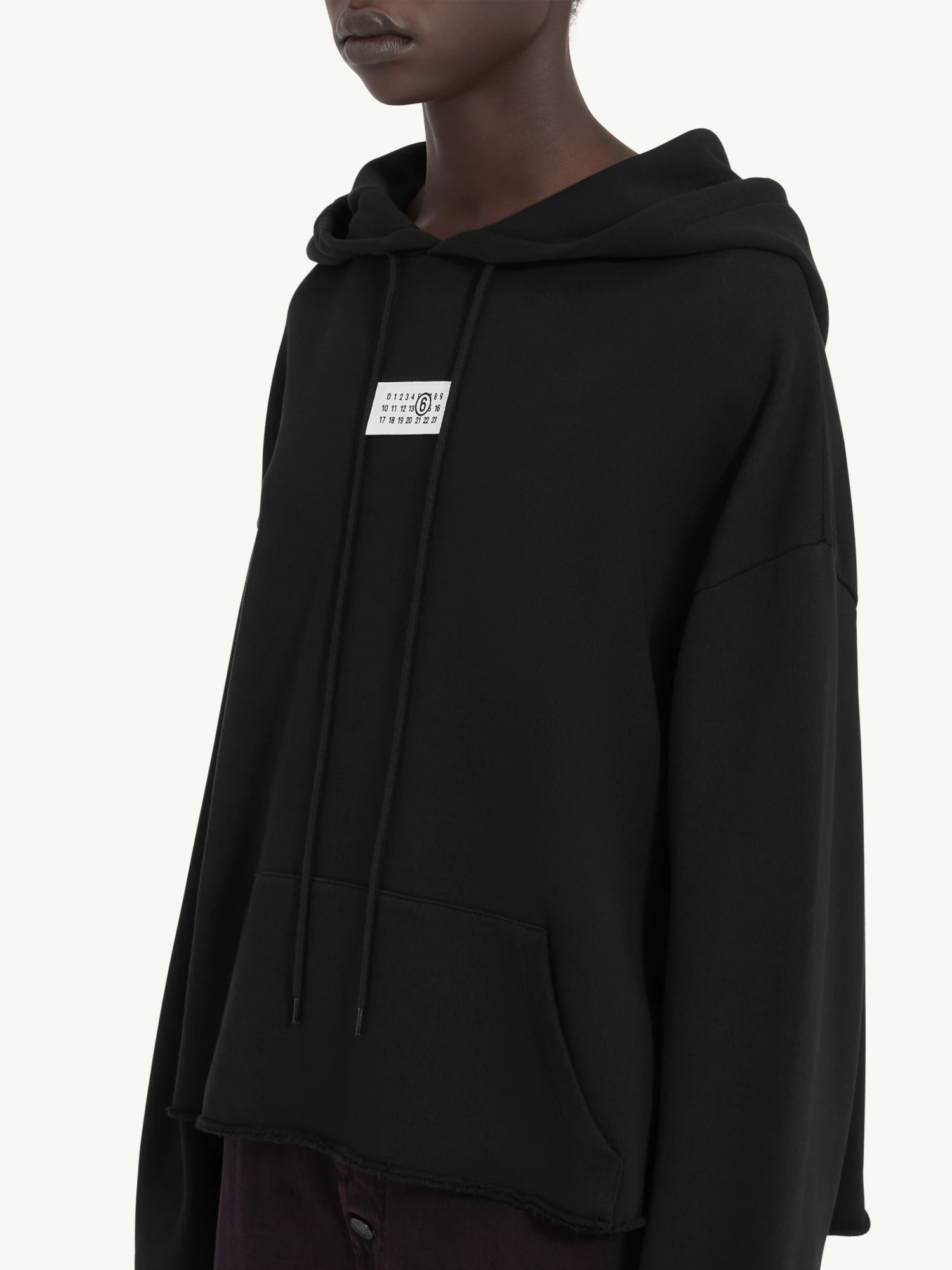 Женское худи MM6 Maison Margiela Numeric Patch Black