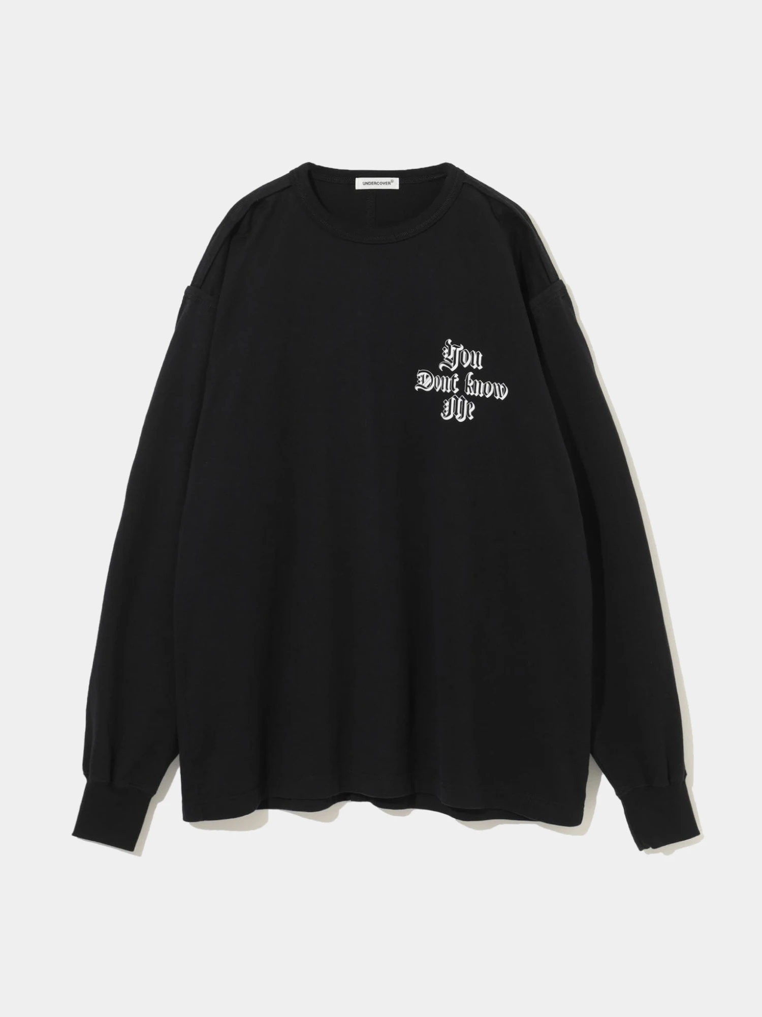 Лонгслив UNDERCOVER Cotton Seam-Out Design Black