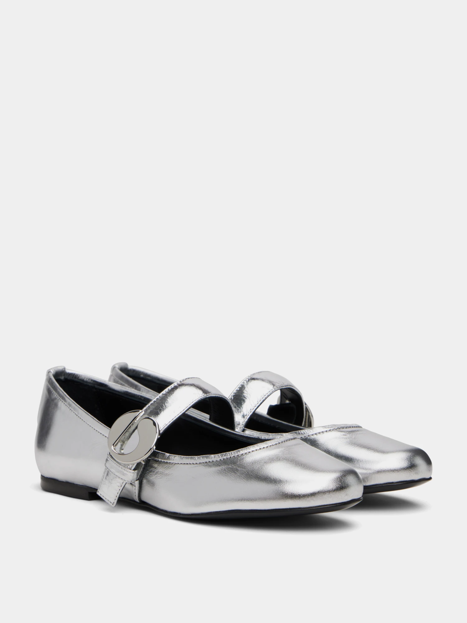Женские балетки Coperni Ballerina Belt Flat Silver