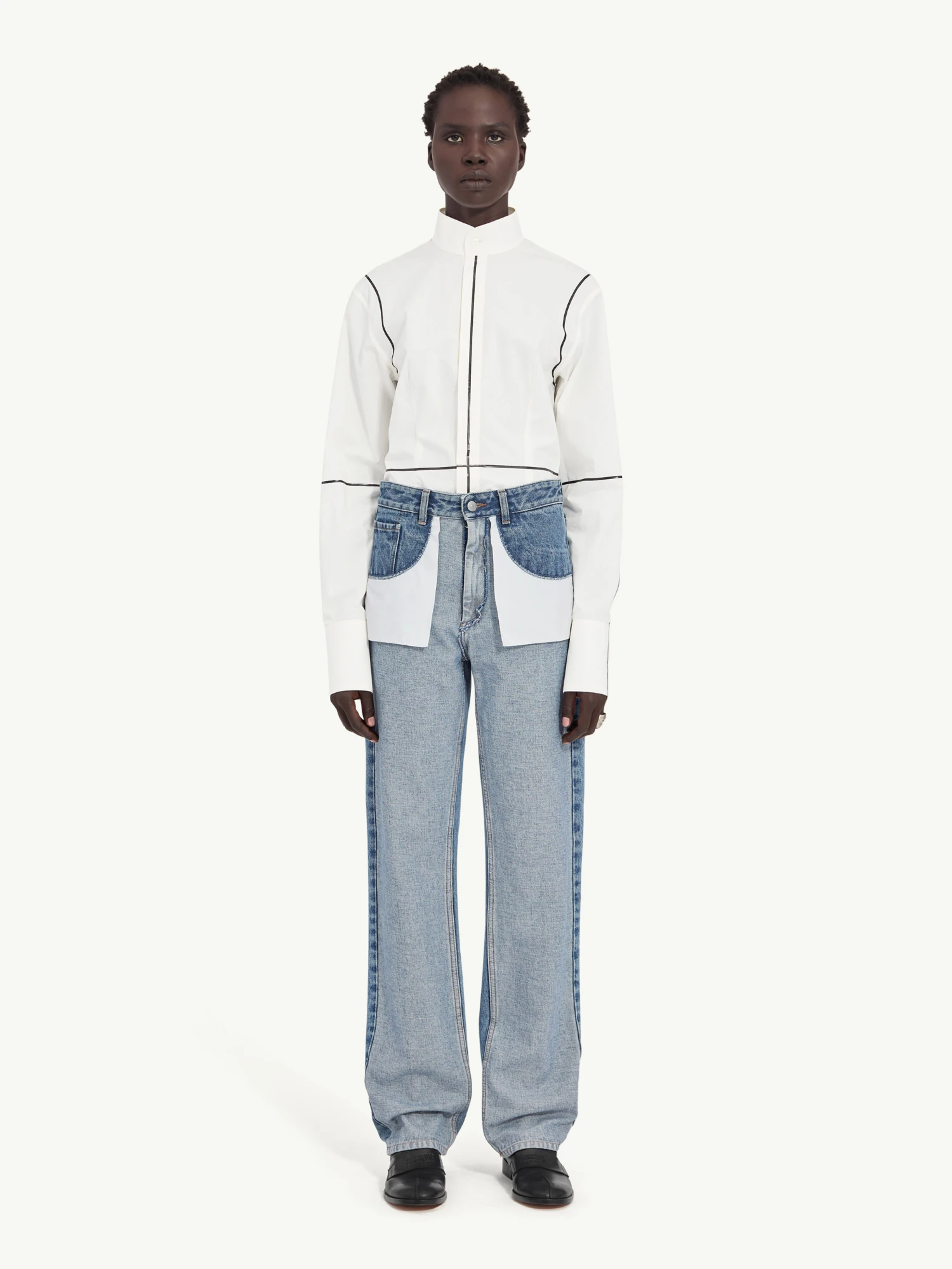 Женские джинсы MM6 Maison Margiela Inverted Blue