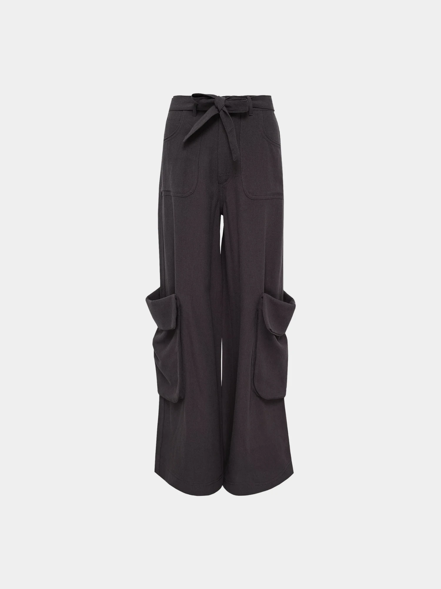 Женские брюки OPEN YY Linen Cargo Charcoal