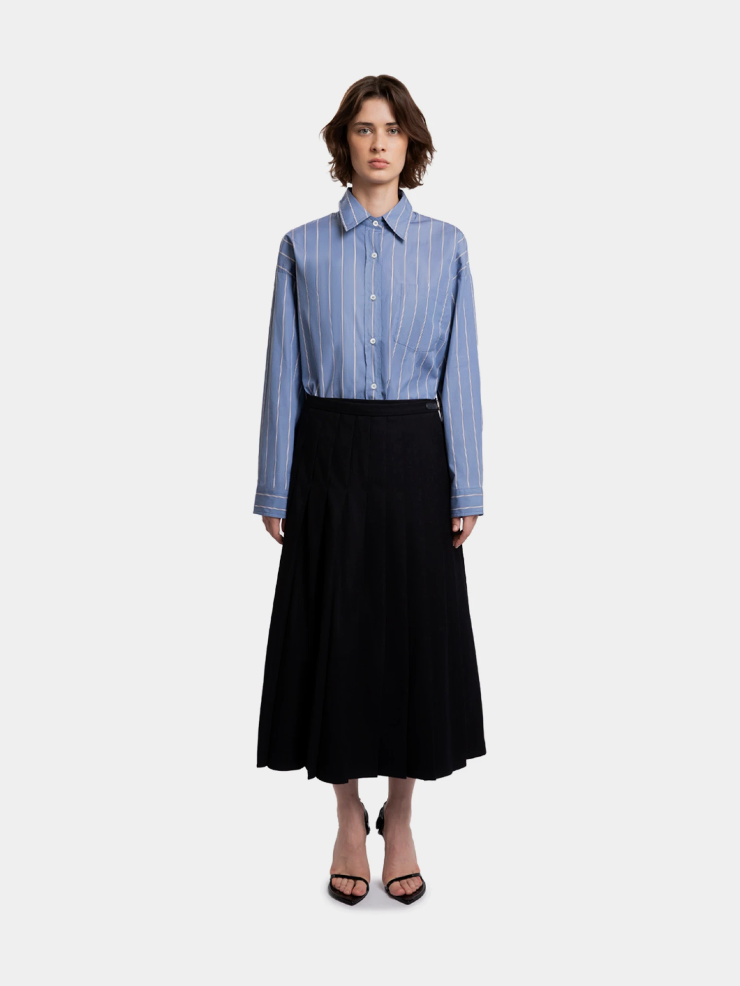 Женская юбка LE17SEPTEMBRE Pleated Wrap Navy