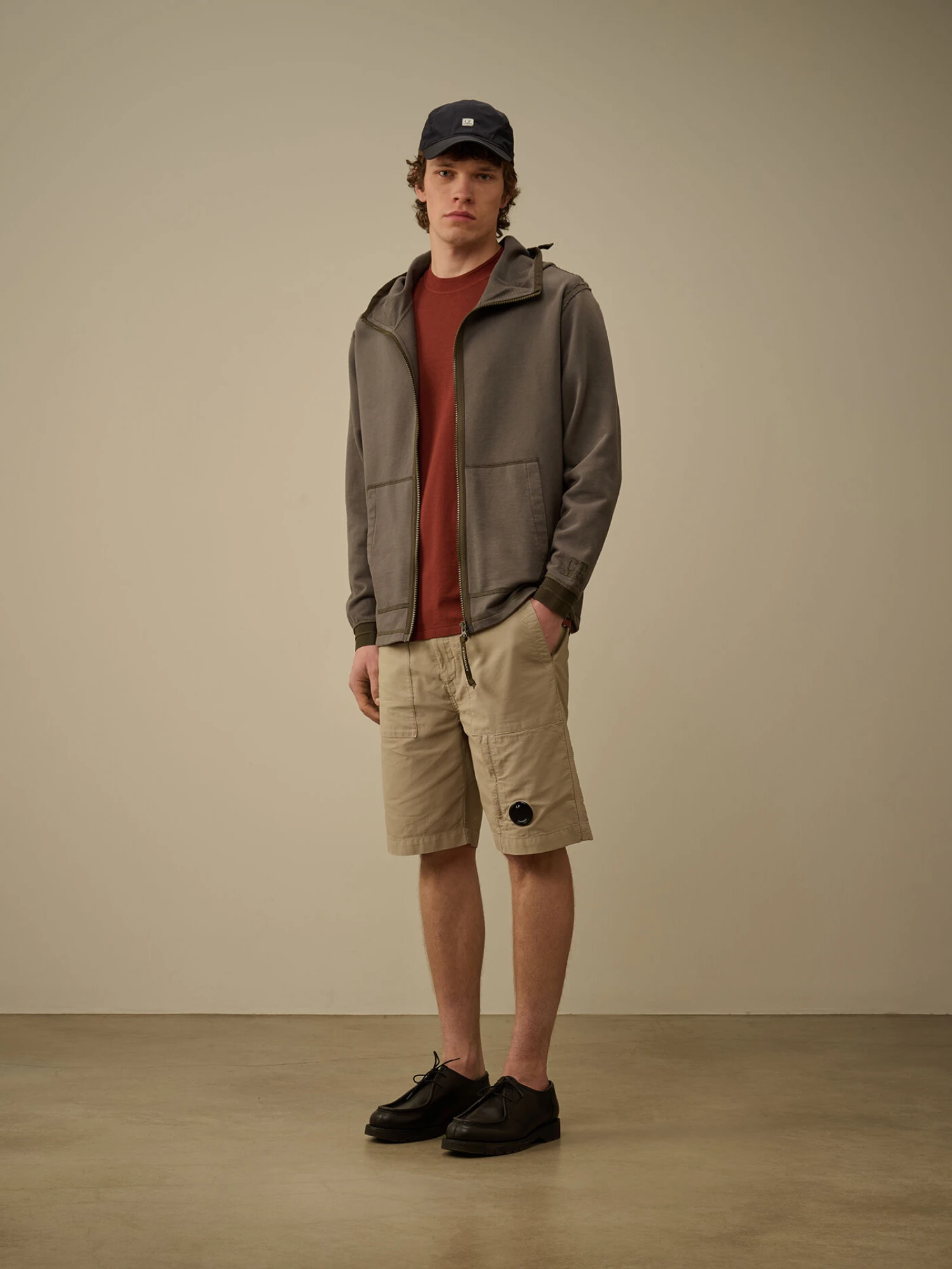 Футболка C.P. Company Crepe Jersey Logo Sable Brown