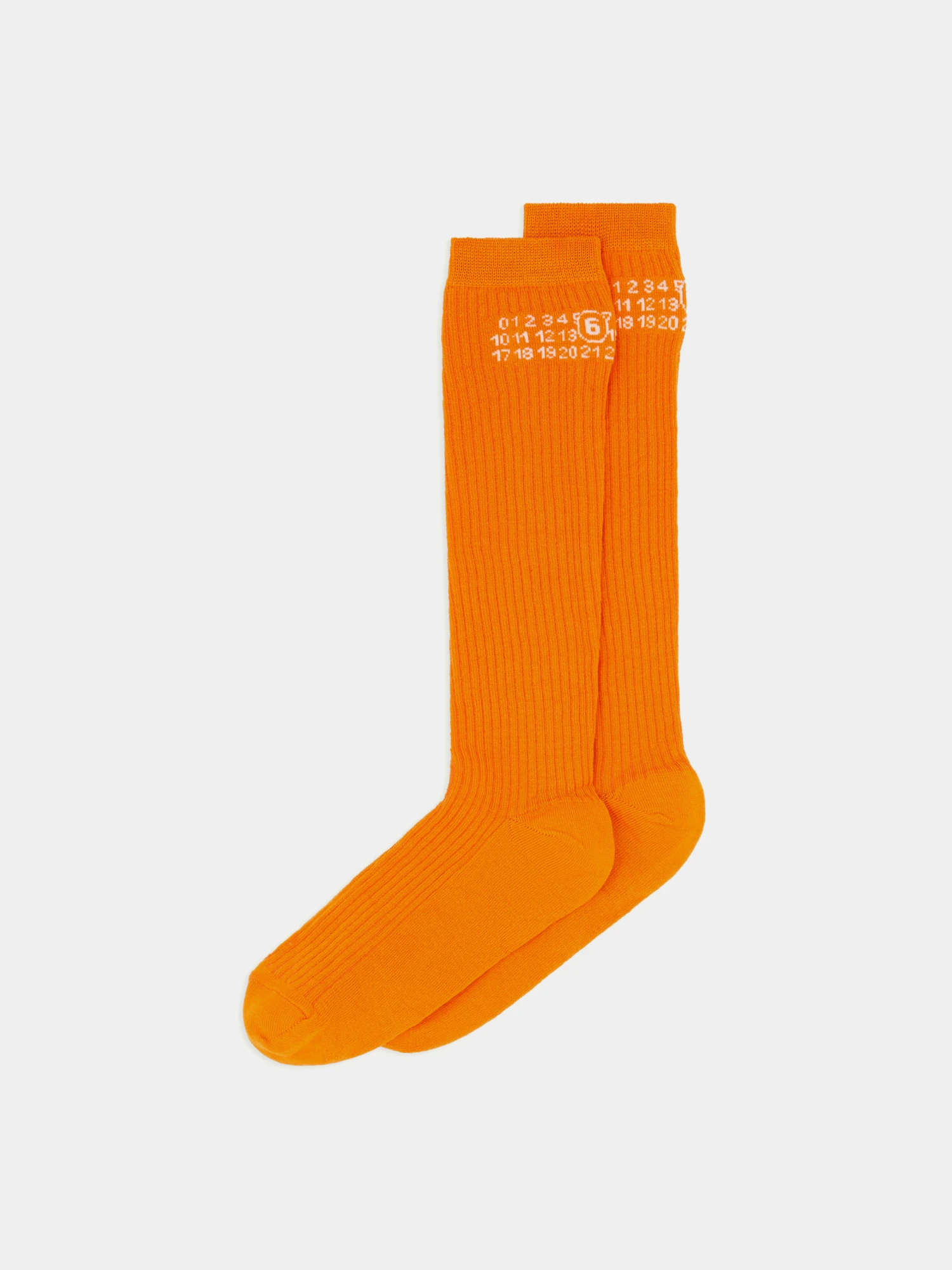 Гольфы MM6 Maison Margiela Rib Knee-High Papaya
