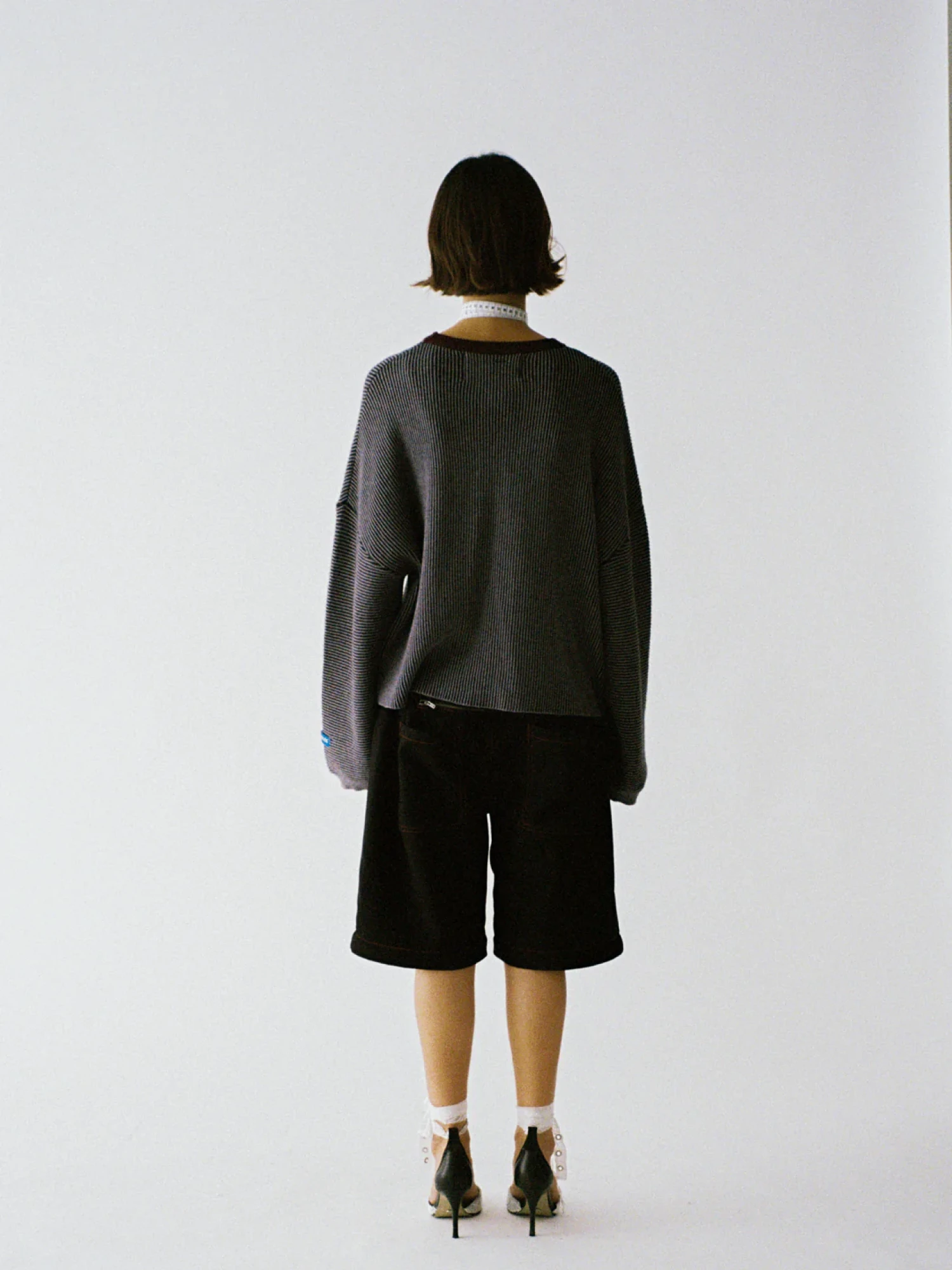Свитер Jungles Jungles Two Tone Rib Knit Black Grey