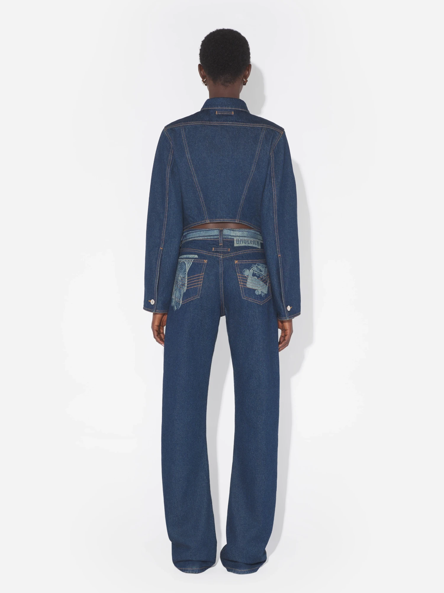 Женские джинсы Jean Paul Gaultier With Trompe L'oeil Vintage Blue