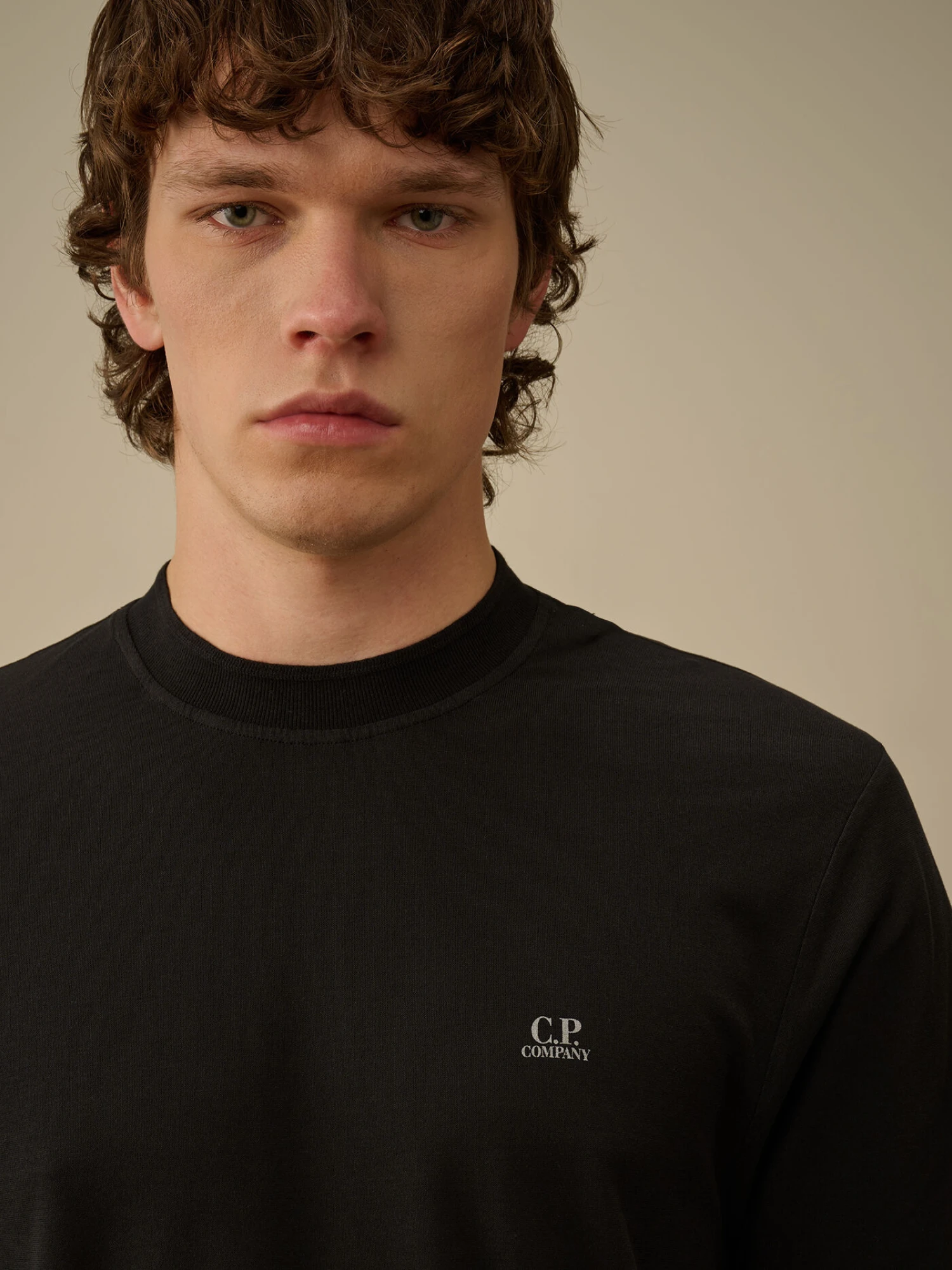 Футболка C.P. Company Crepe Jersey Logo Black