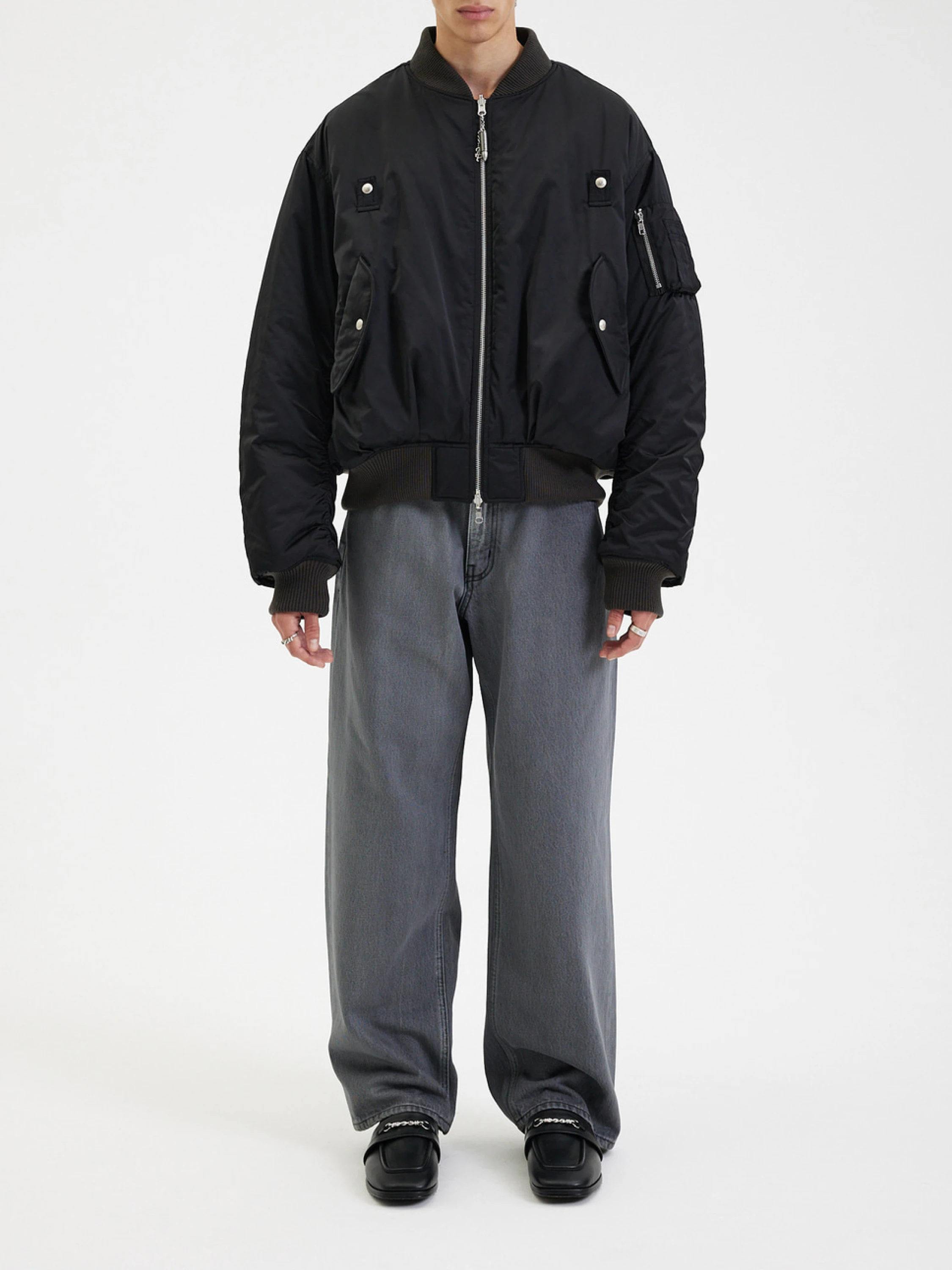 Бомбер AFTER PRAY Reversible MA-1 Bomber Black