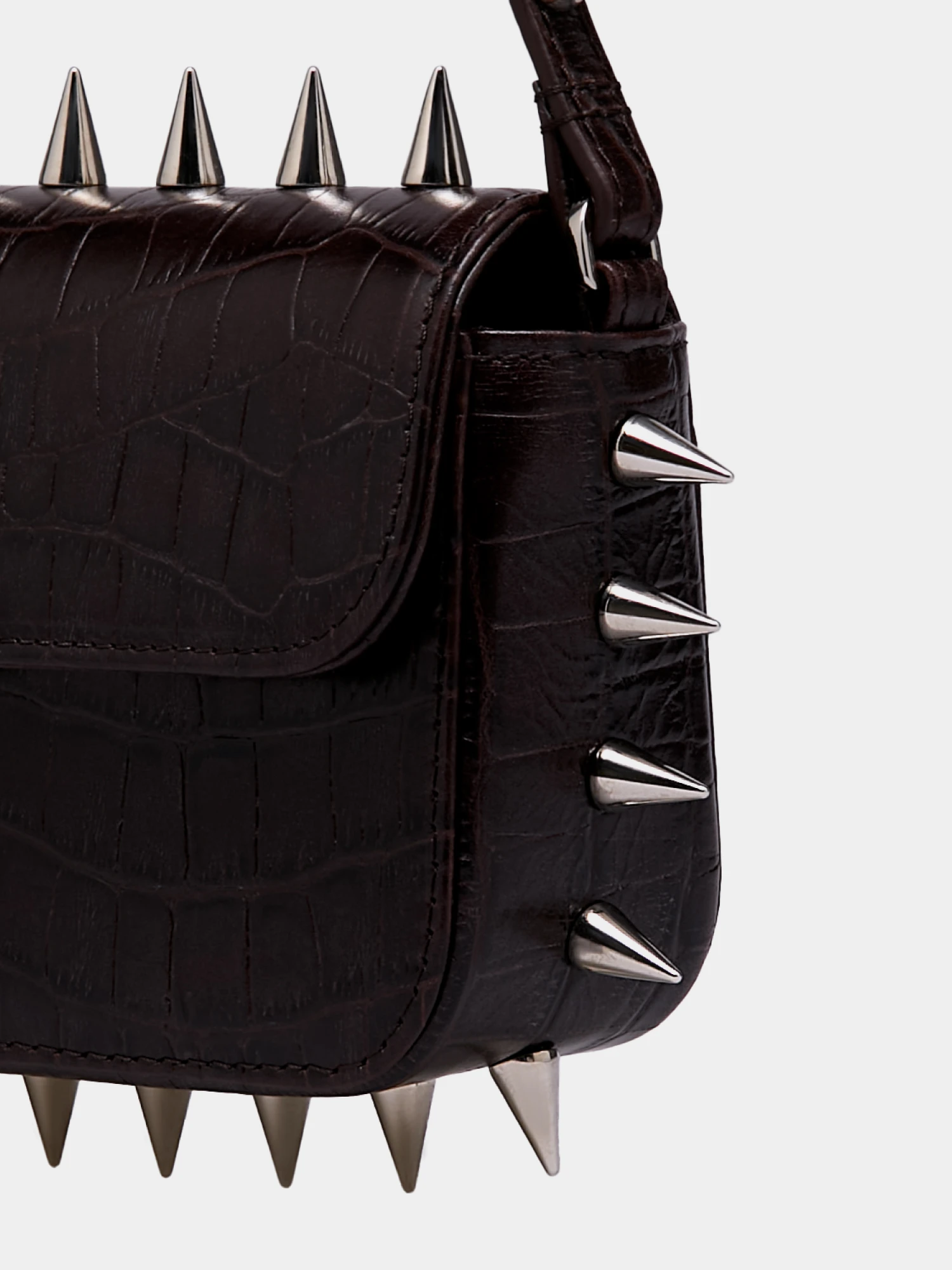 Сумка ABRA Spike Baguette Brown