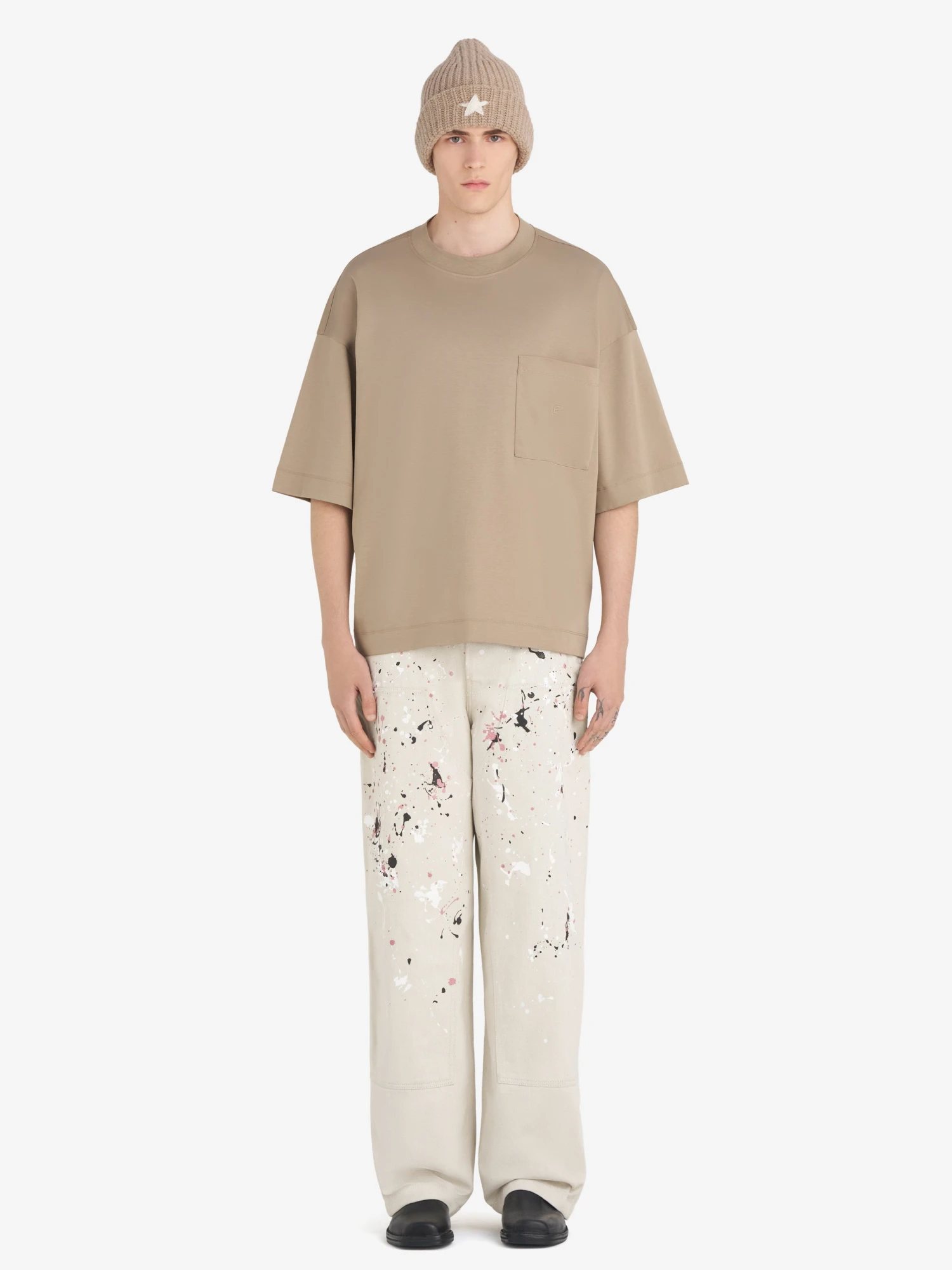 Футболка Études Oversized Pocket É Beige