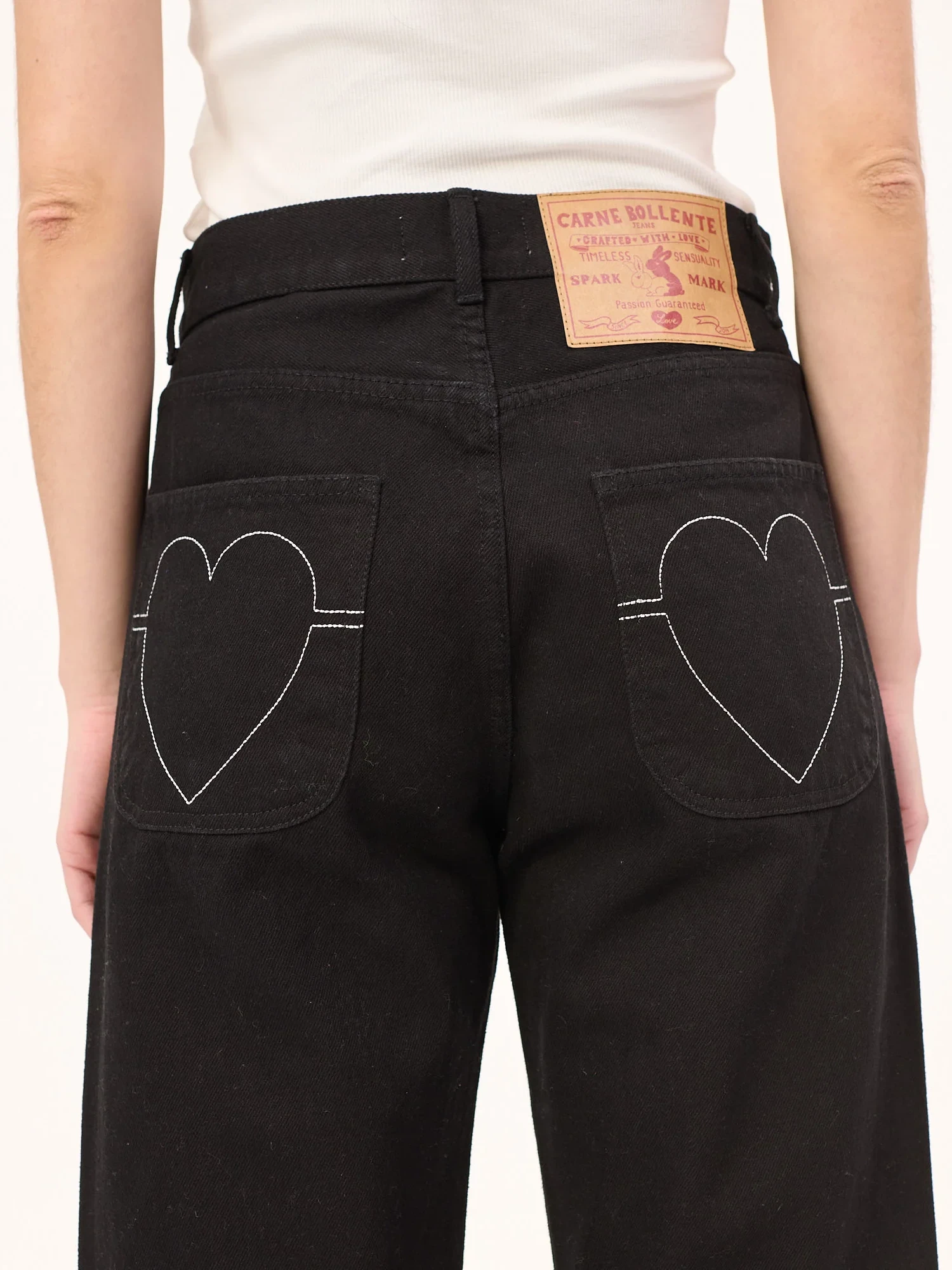 Джинсы Carne Bollente Heart Break Black