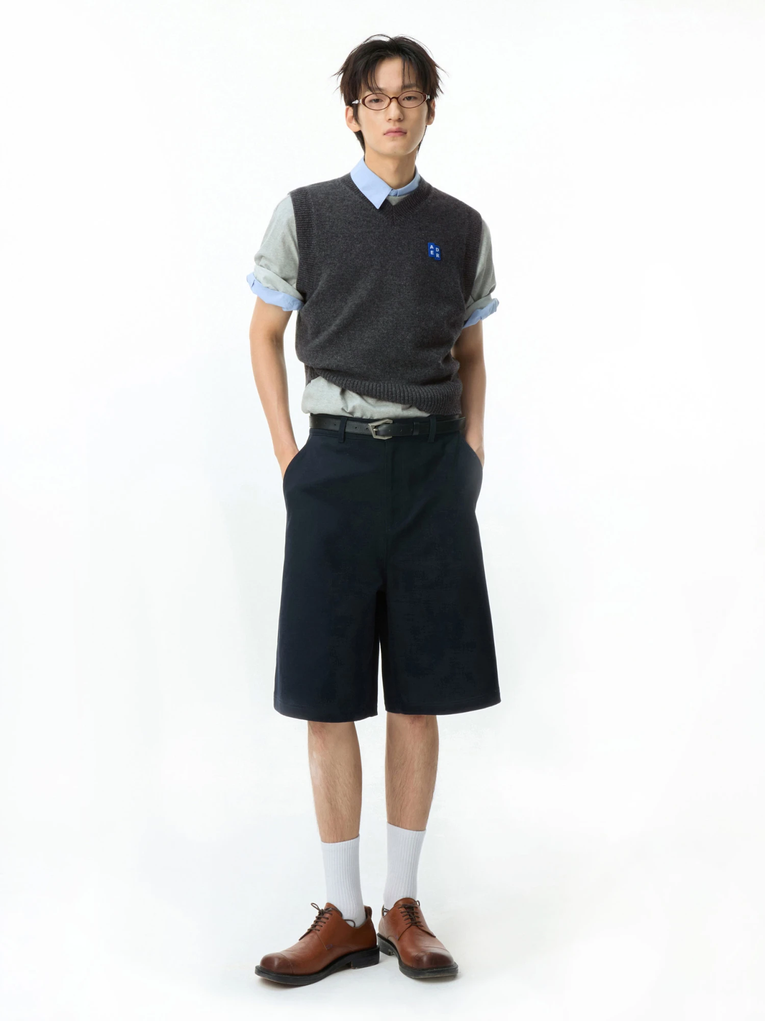Жилет ADERERROR Sig BL Tag Knit Vest 01 Charcoal