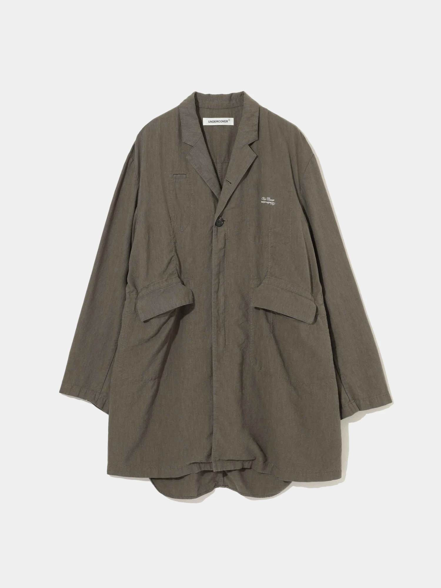 Тренч UNDERCOVER Rayon Linen Cotton Blend Khaki