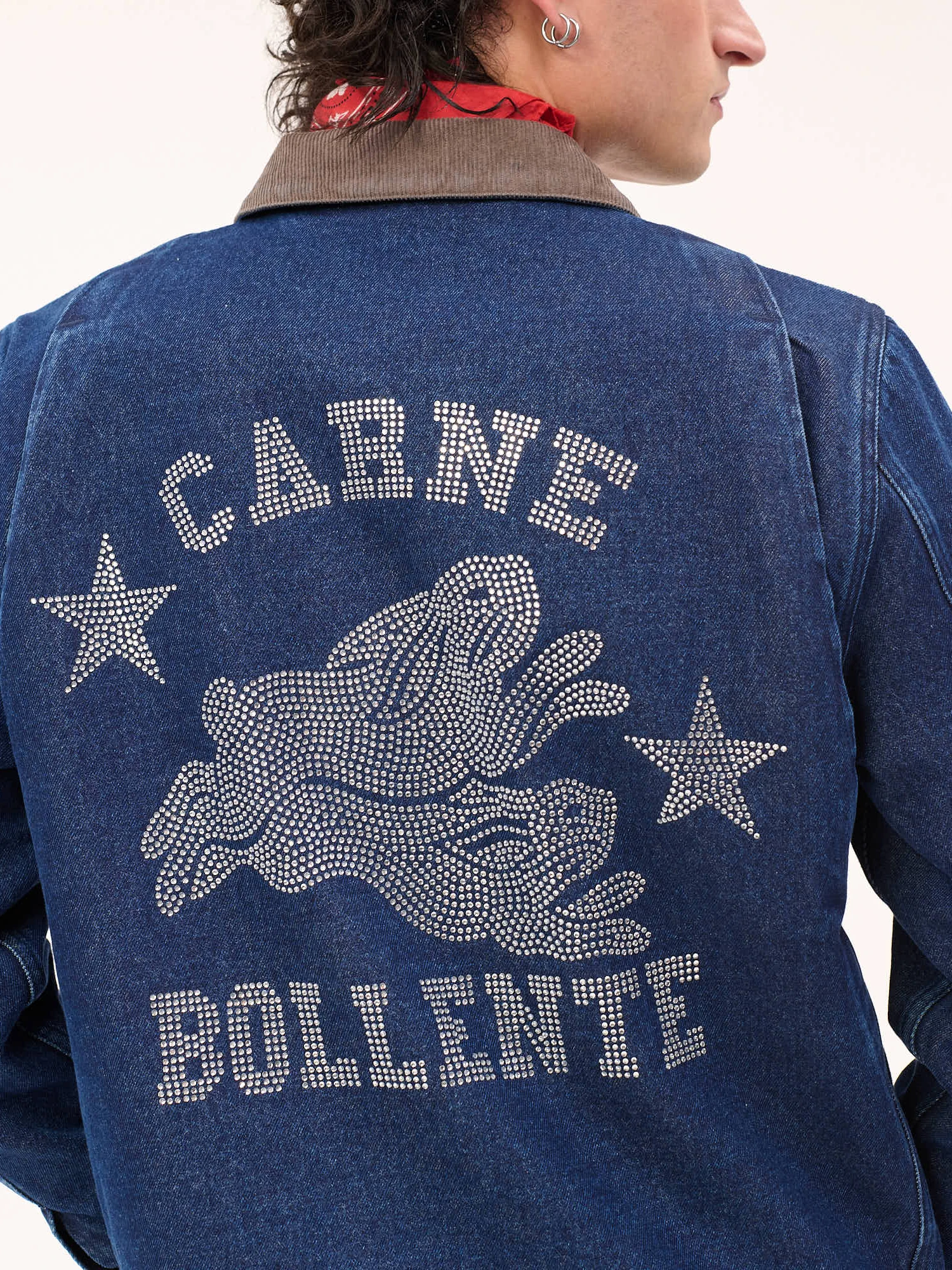 Джинсовая куртка Carne Bollente Moto Rabbit Washed Blue