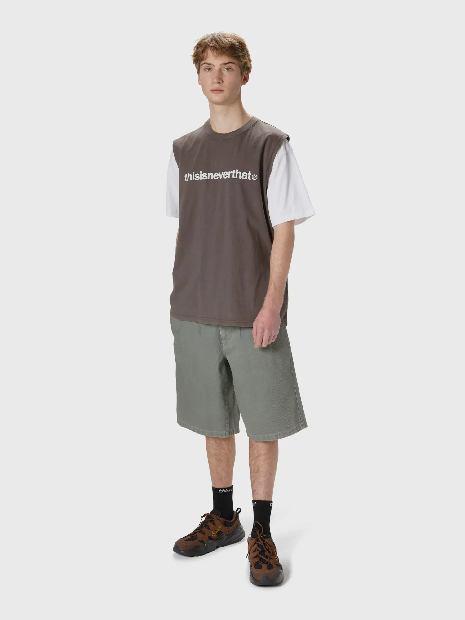 Шорты thisisneverthat Overdyed Half Short Grey