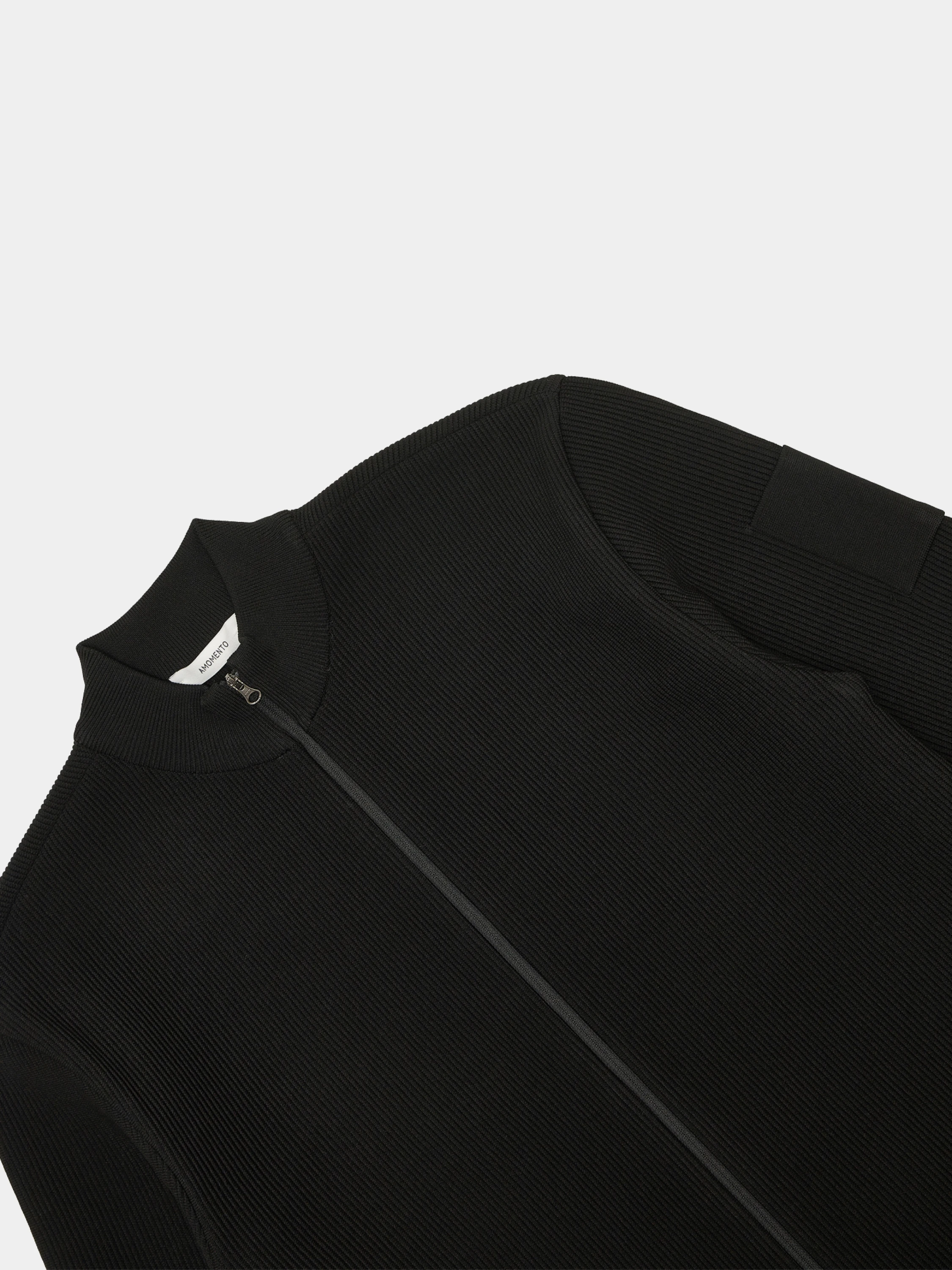 Кардиган AMOMENTO Mock Neck Zip-Up Black