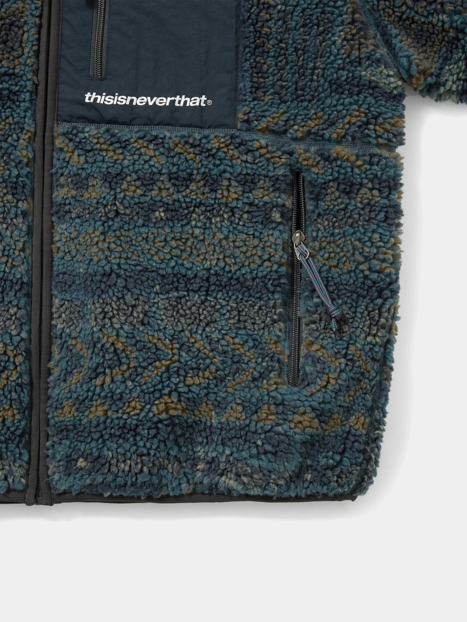 Флисовая куртка thisisneverthat SP Sherpa Fleece Navy