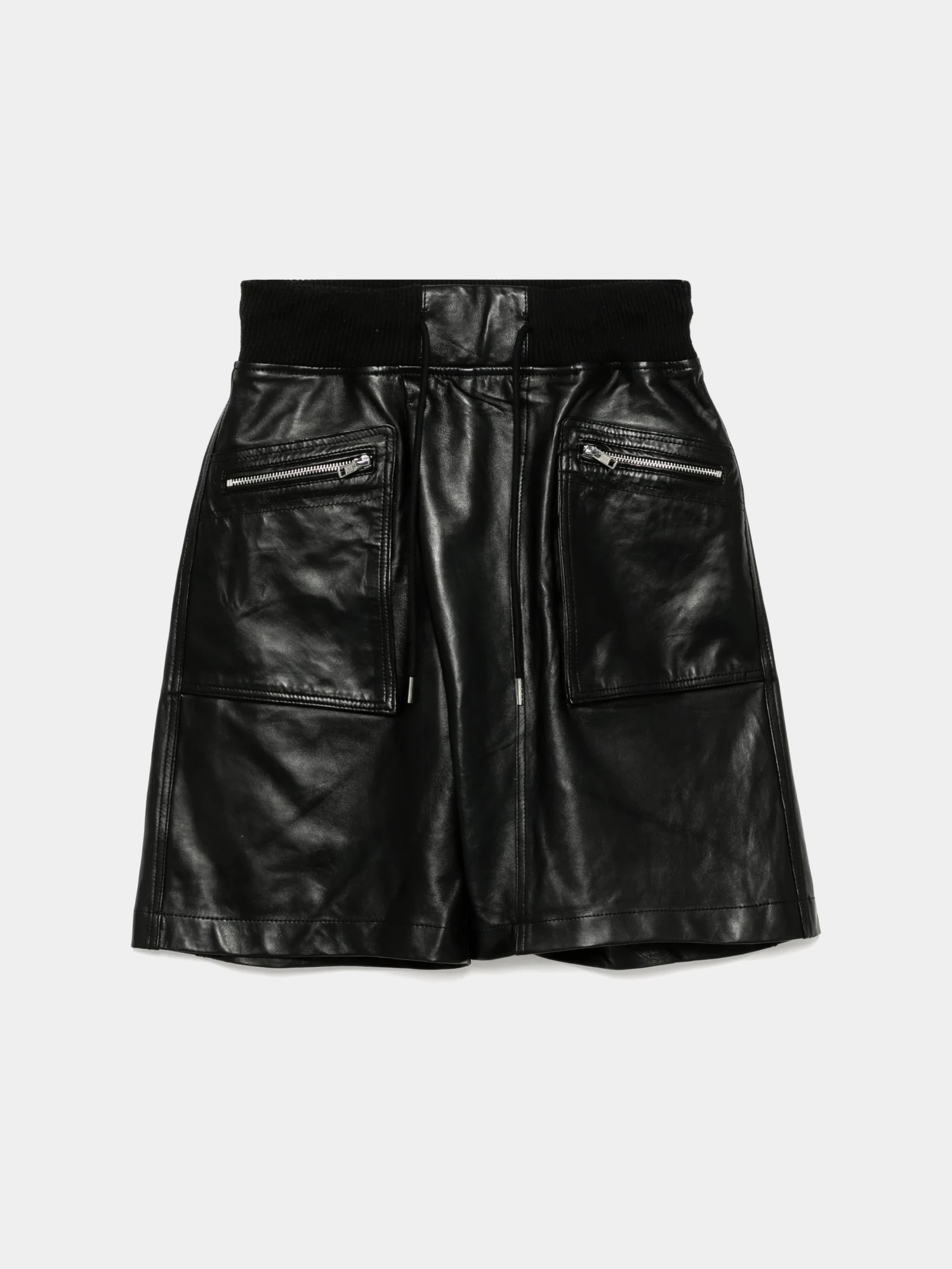 Женские Шорты R13 Crossover Leather Black
