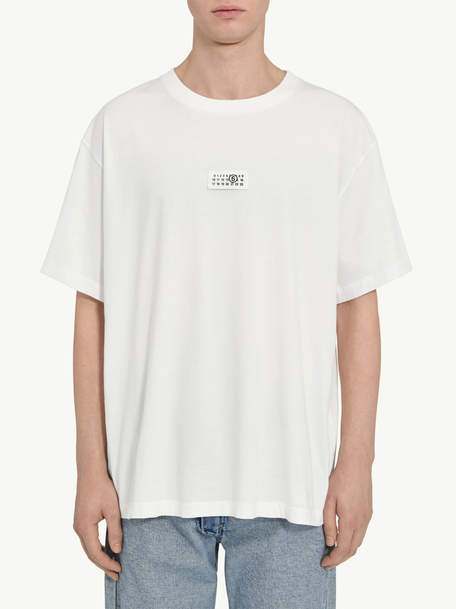 Футболка MM6 Maison Margiela Numeric Cotton White