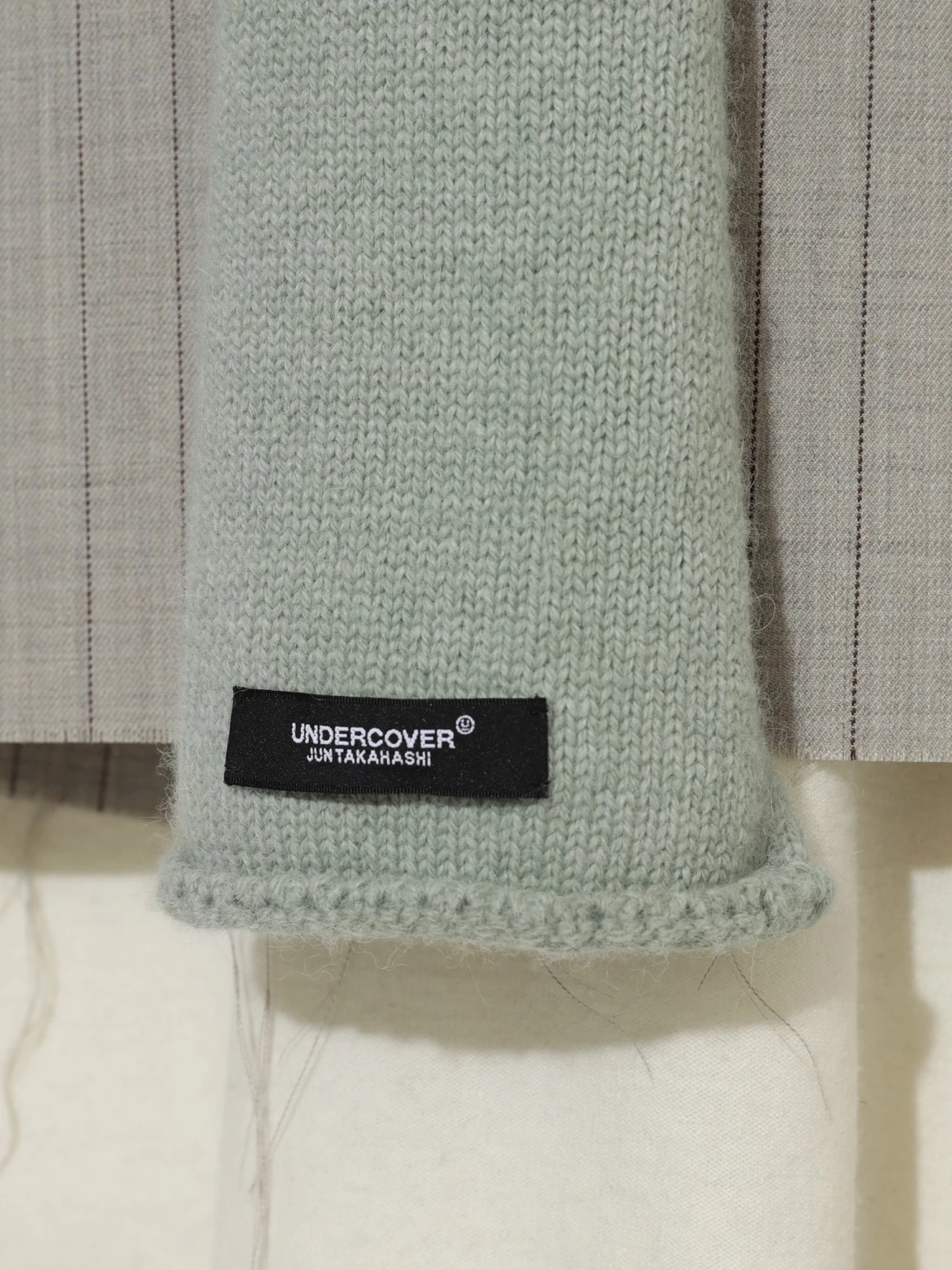 Женское пальто UNDERCOVER Bonded Wool Stripe Gray Brown