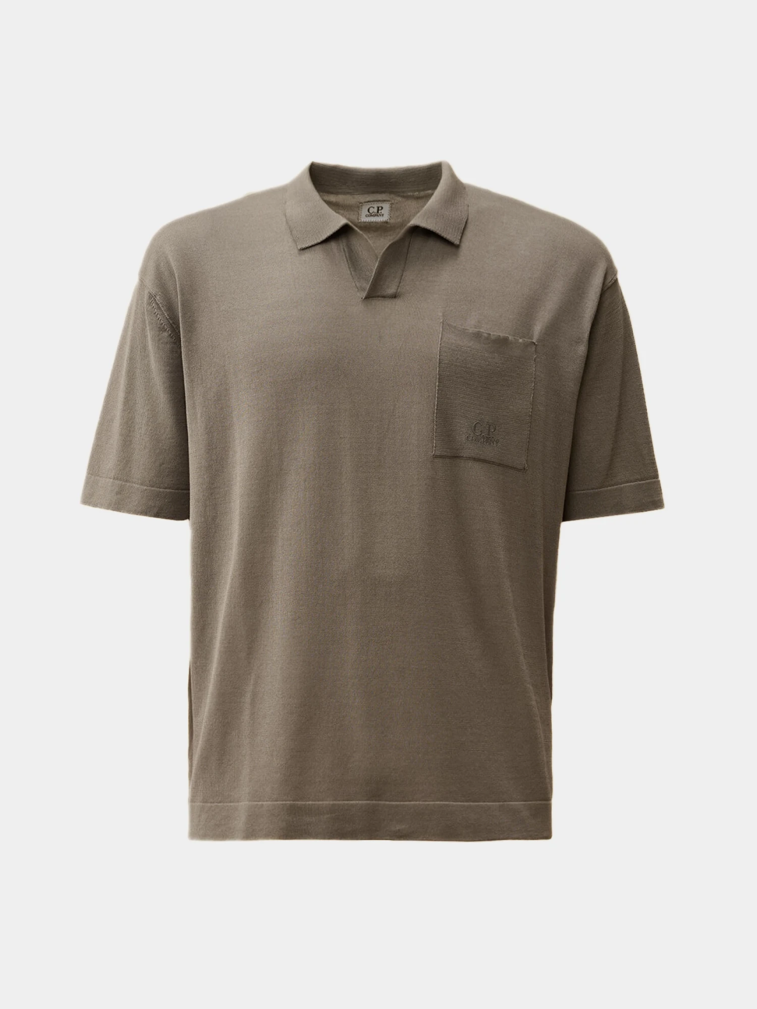 Поло C.P. Company Lisle Thread Knit Smoked Pearl Grey