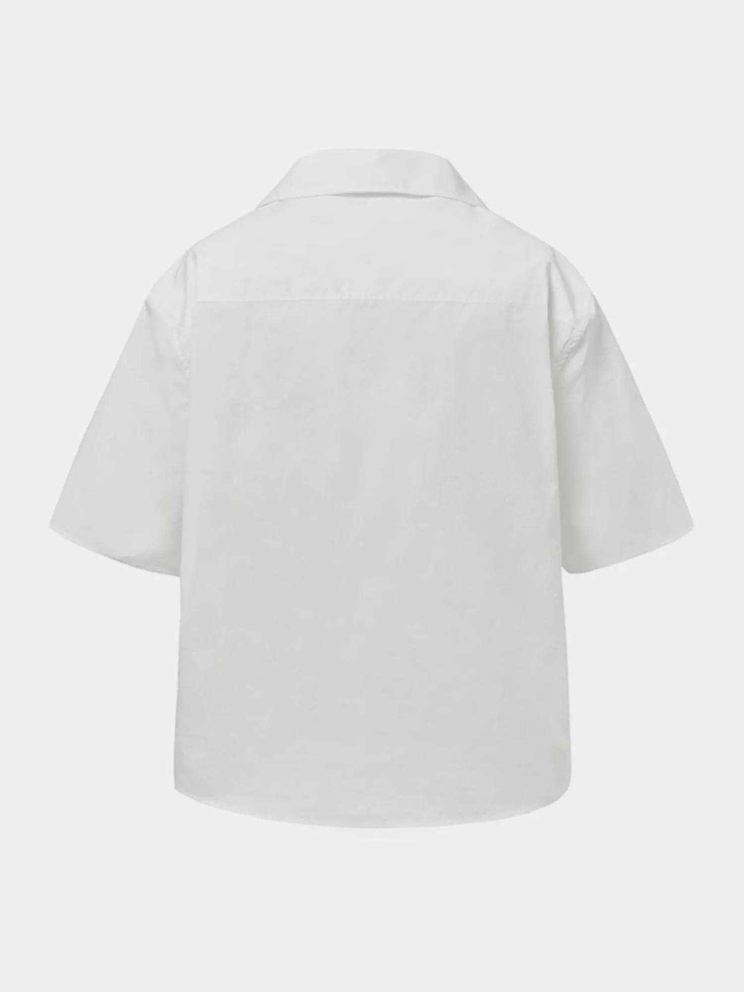 Рубашка AMOMENTO Open Collar Half White