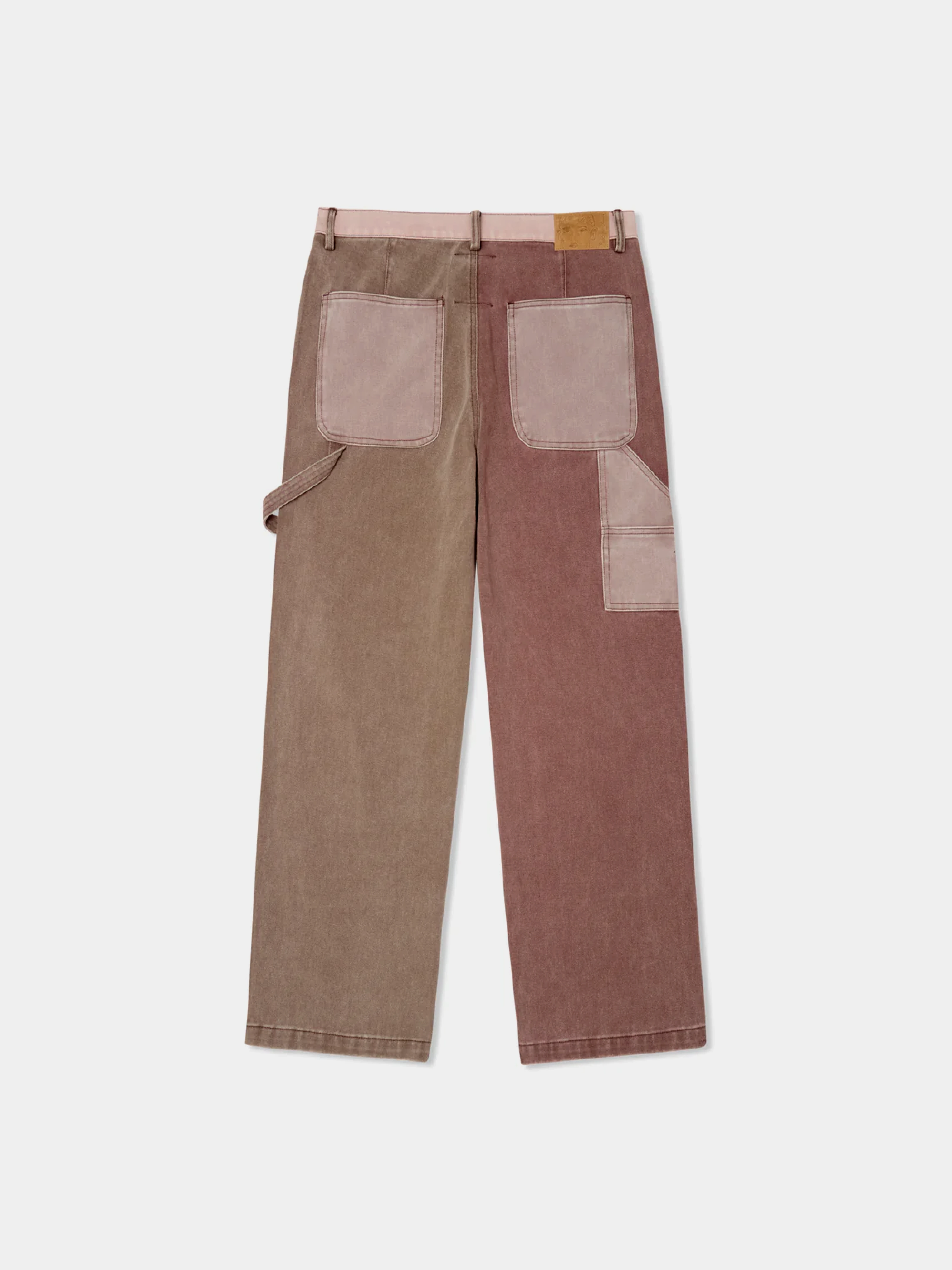 Джинсы KidSuper Patchwork Face Double Knee Brown