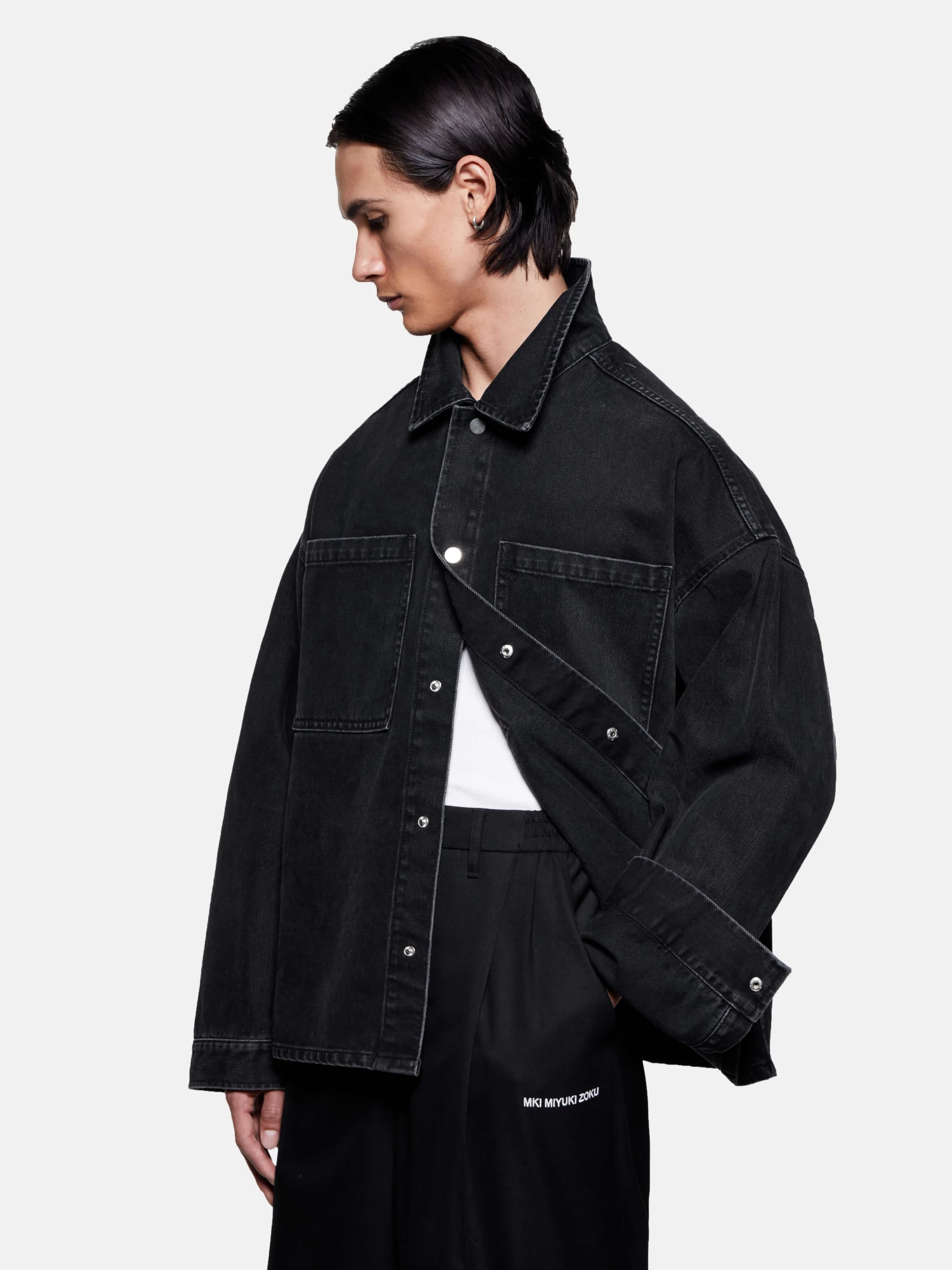Овершот MKI MIYUKI ZOKU Denim Box Wash Black