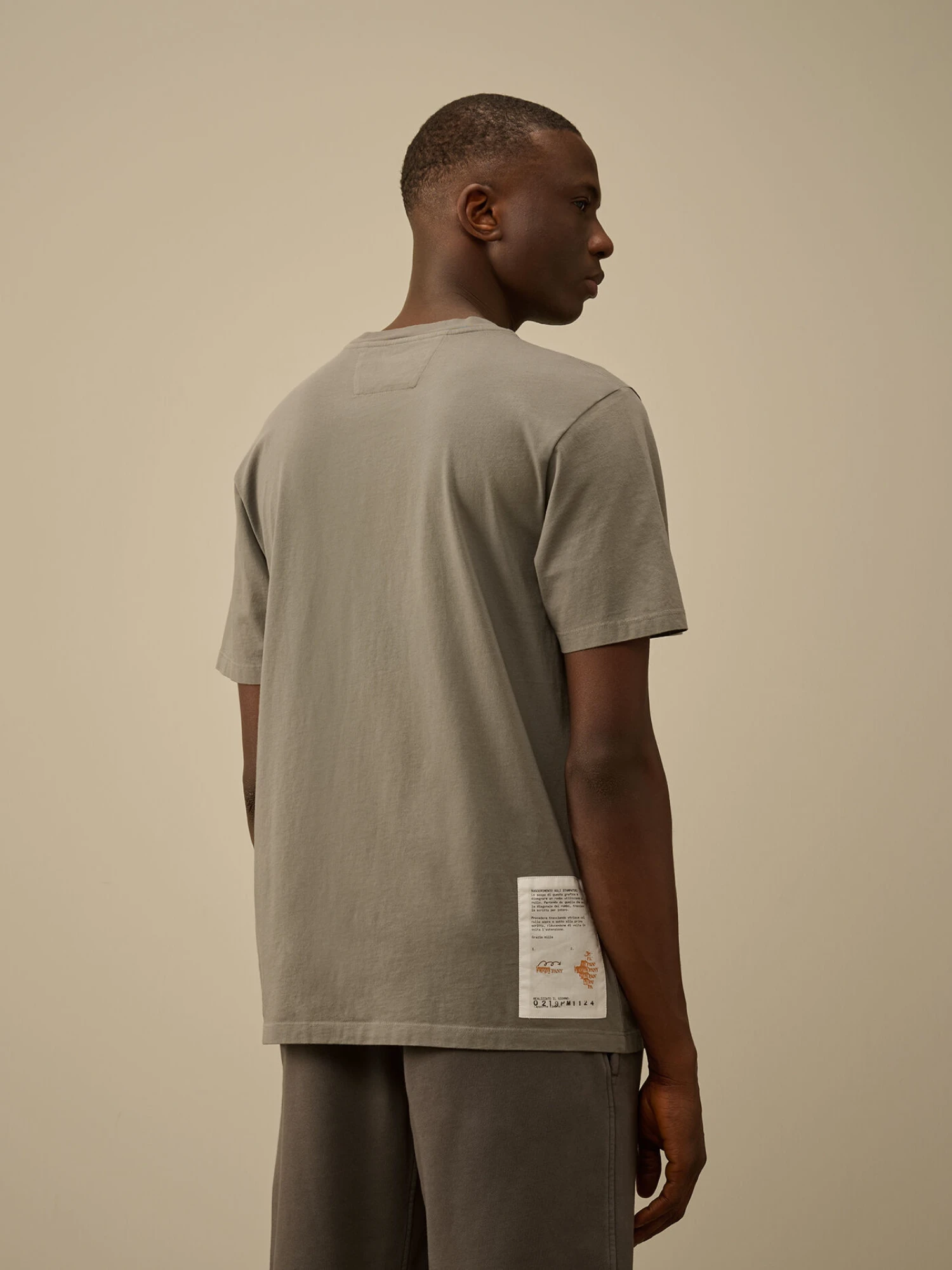 Футболка C.P. Company 24/1 Jersey Front Logo Smoked Pear