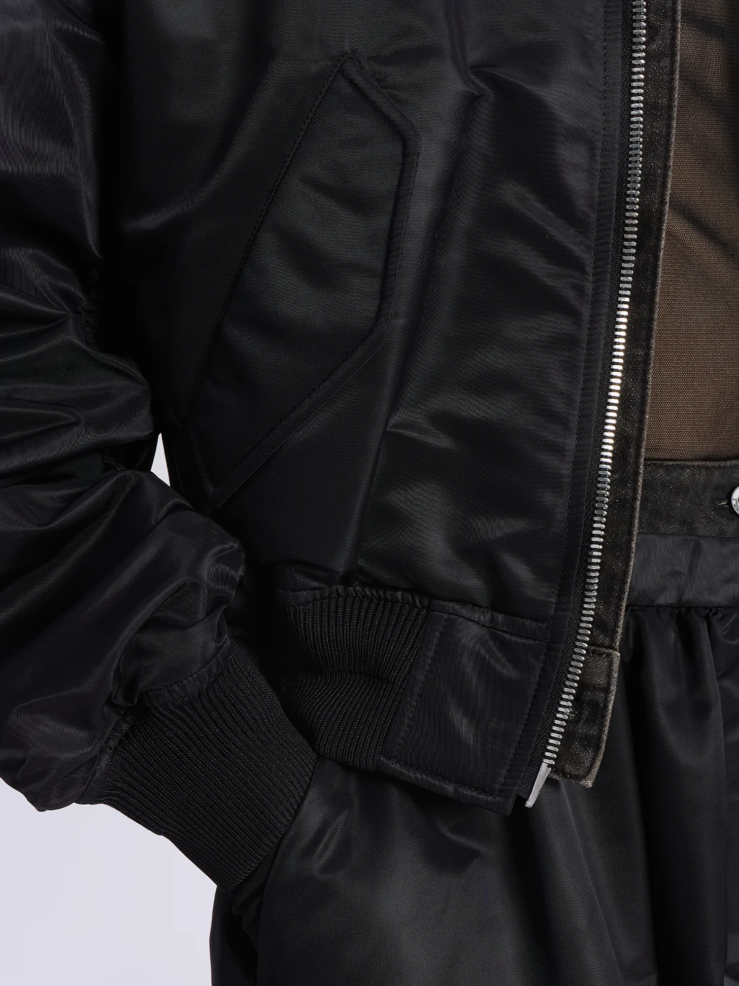 Женский бомбер JUUN.J Denim Layered MA-1 Black