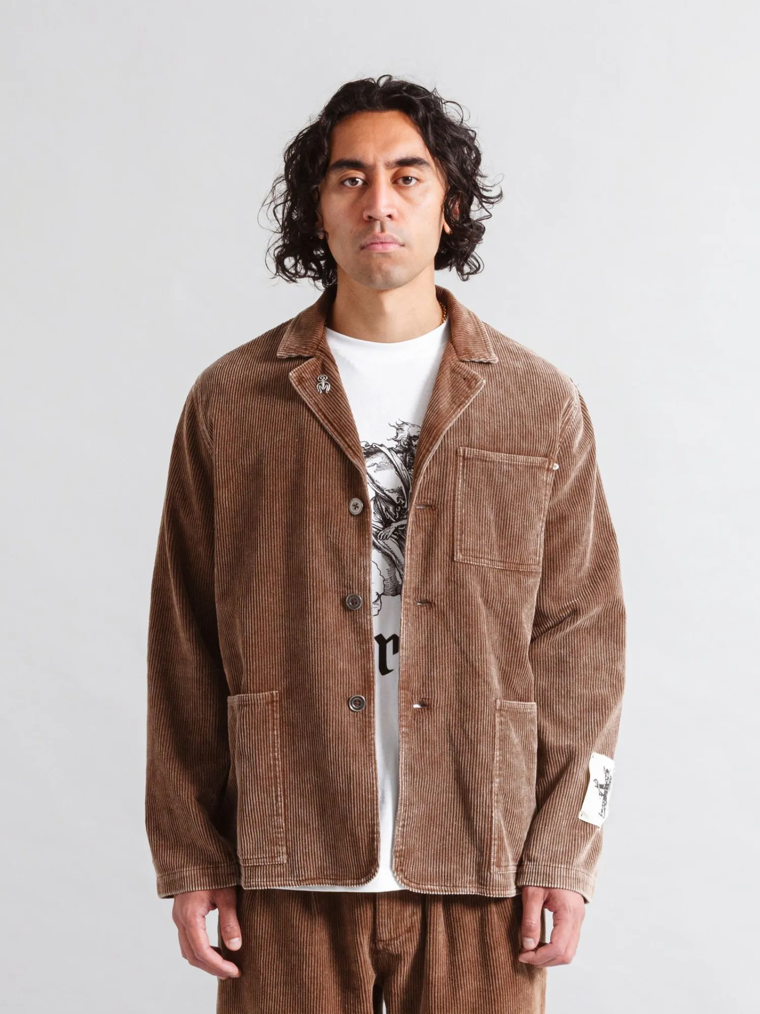 Овершот Heresy Cord Barrow Jacket Brown
