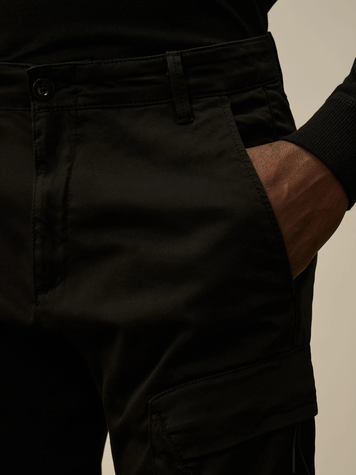Брюки C.P. Company Stretch Sateen Ergonomic Cargo Black