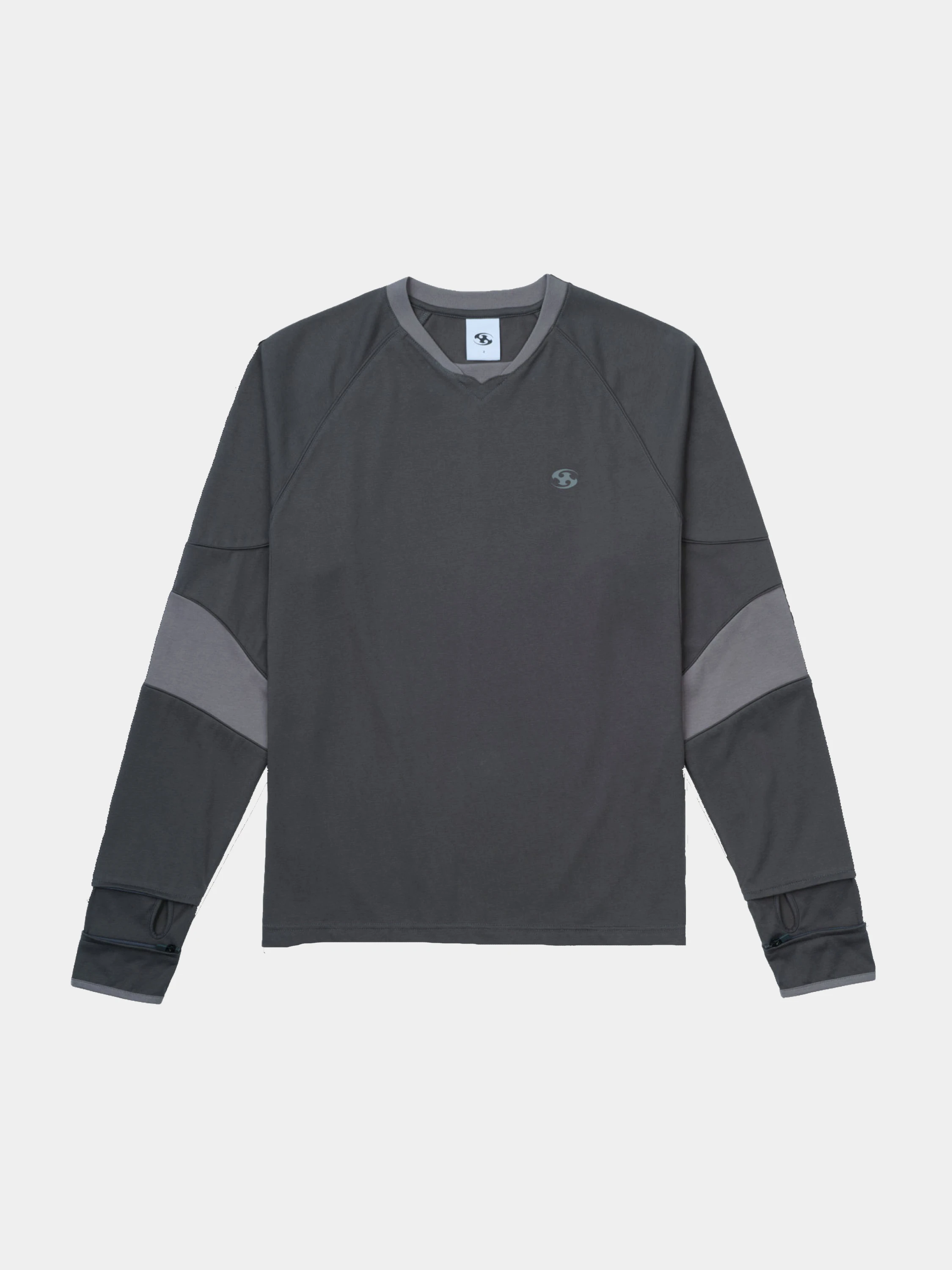 Лонгслив SAN SAN GEAR Piping Block Long Sleeves Dark Grey