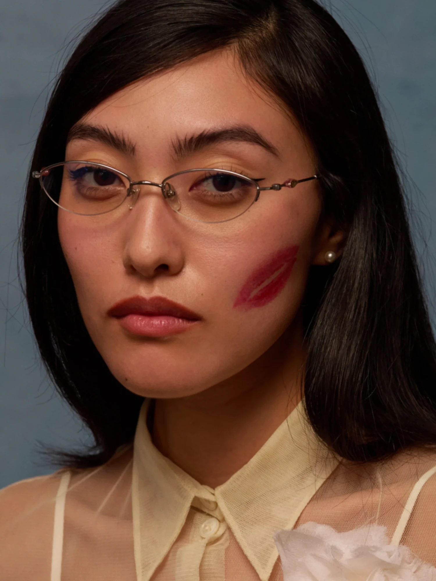 Очки Bonnie Clyde Jewel Silver Transparent Pink & Clear Lens