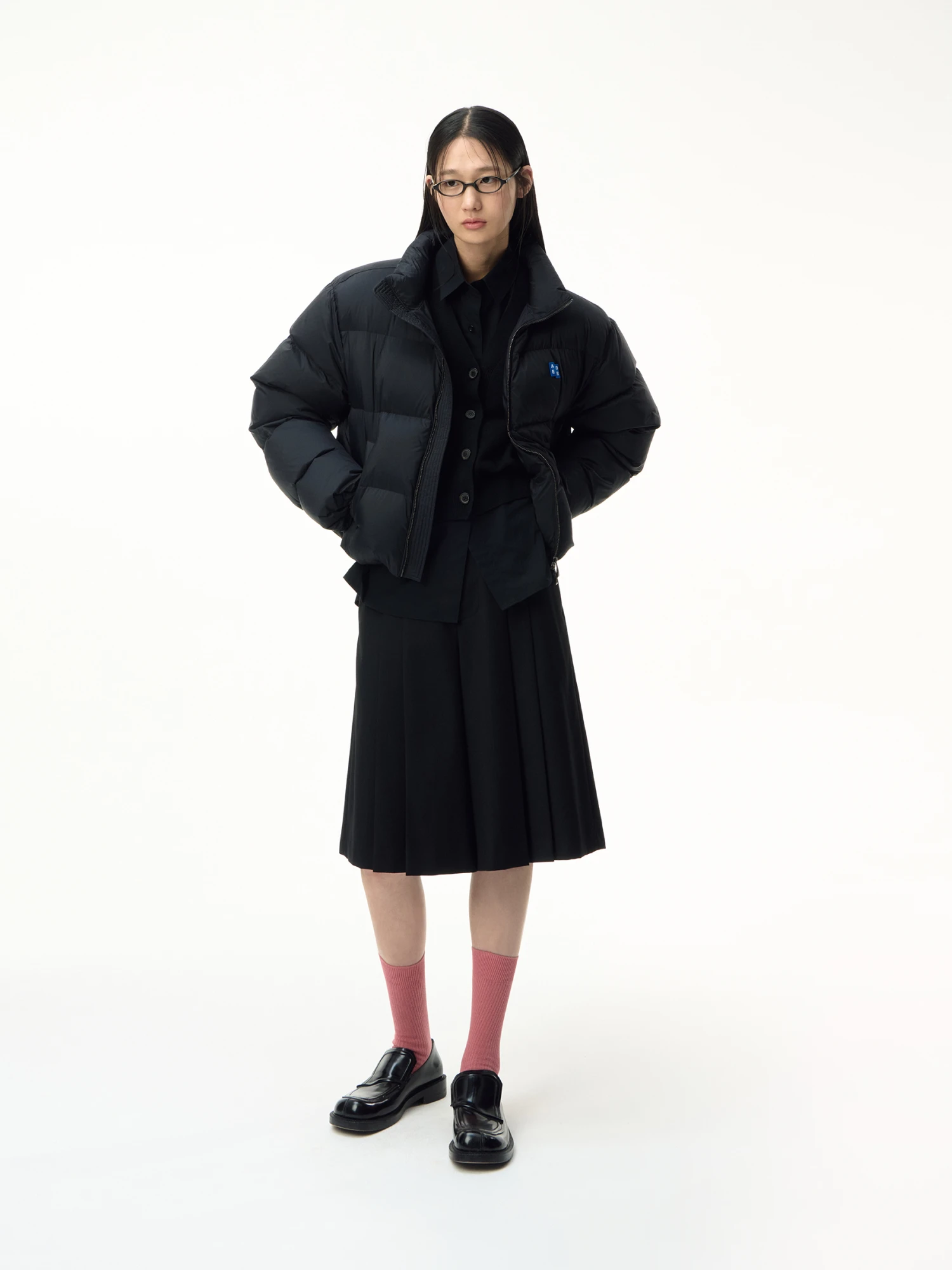 Пуховик ADERERROR Sig BL Tag Puffer Jacket 01