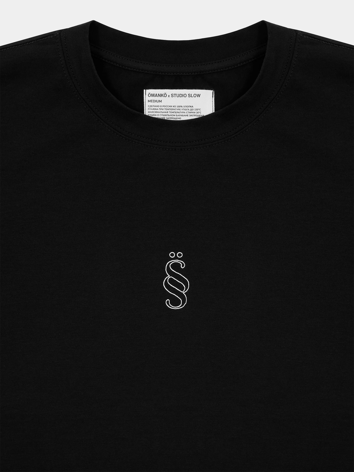 Лонгслив Studio Slow X ÖMANKÖ Dot-To-Dot LS Tee Black