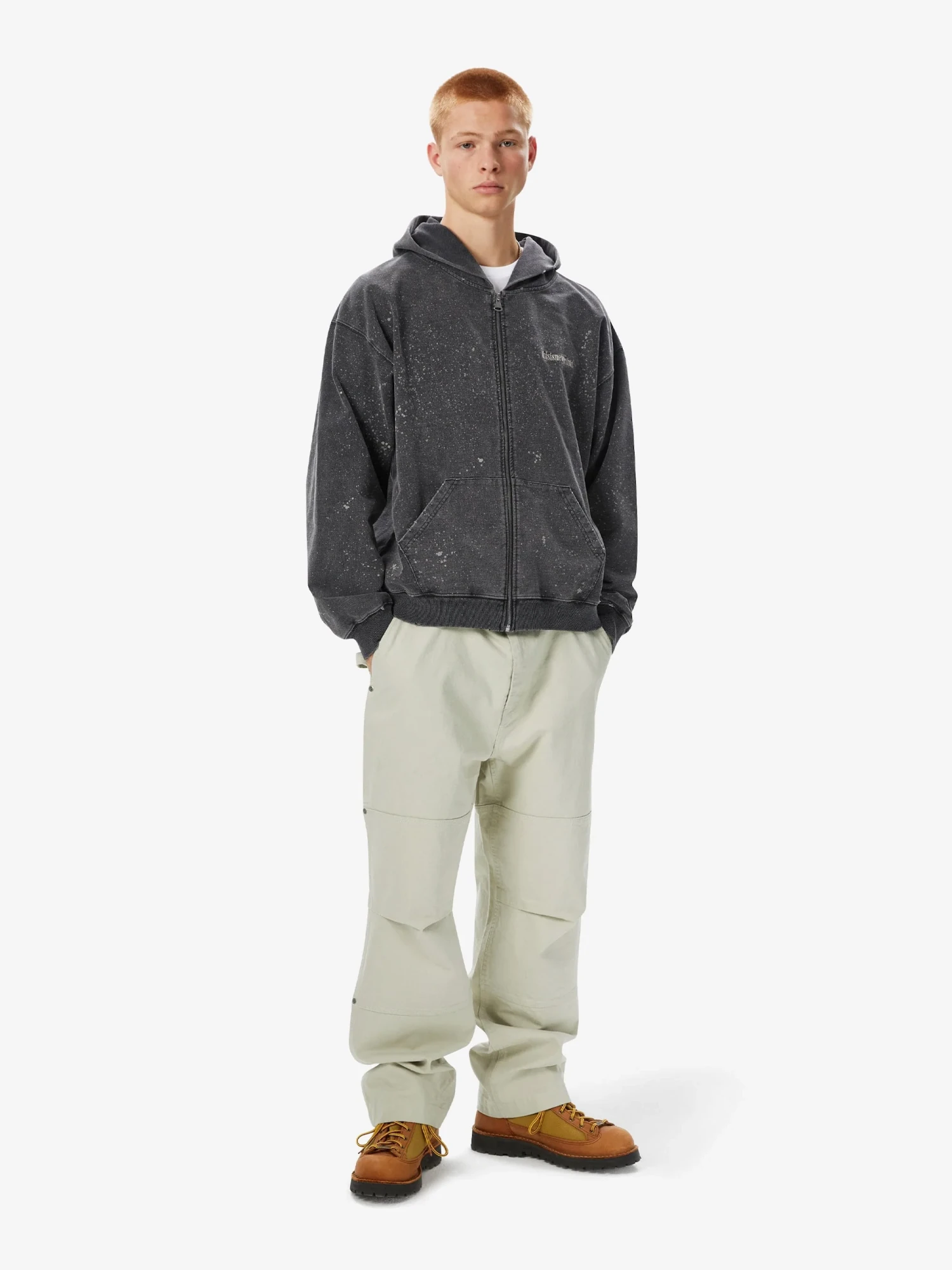 Зип-Худи thisisneverthat Indigo Dyed Zip Up Black