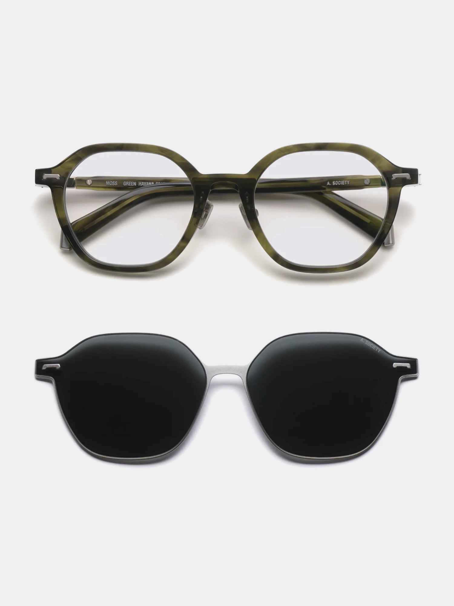 Очки A.SOCIETY Moss Green Havana-Silver