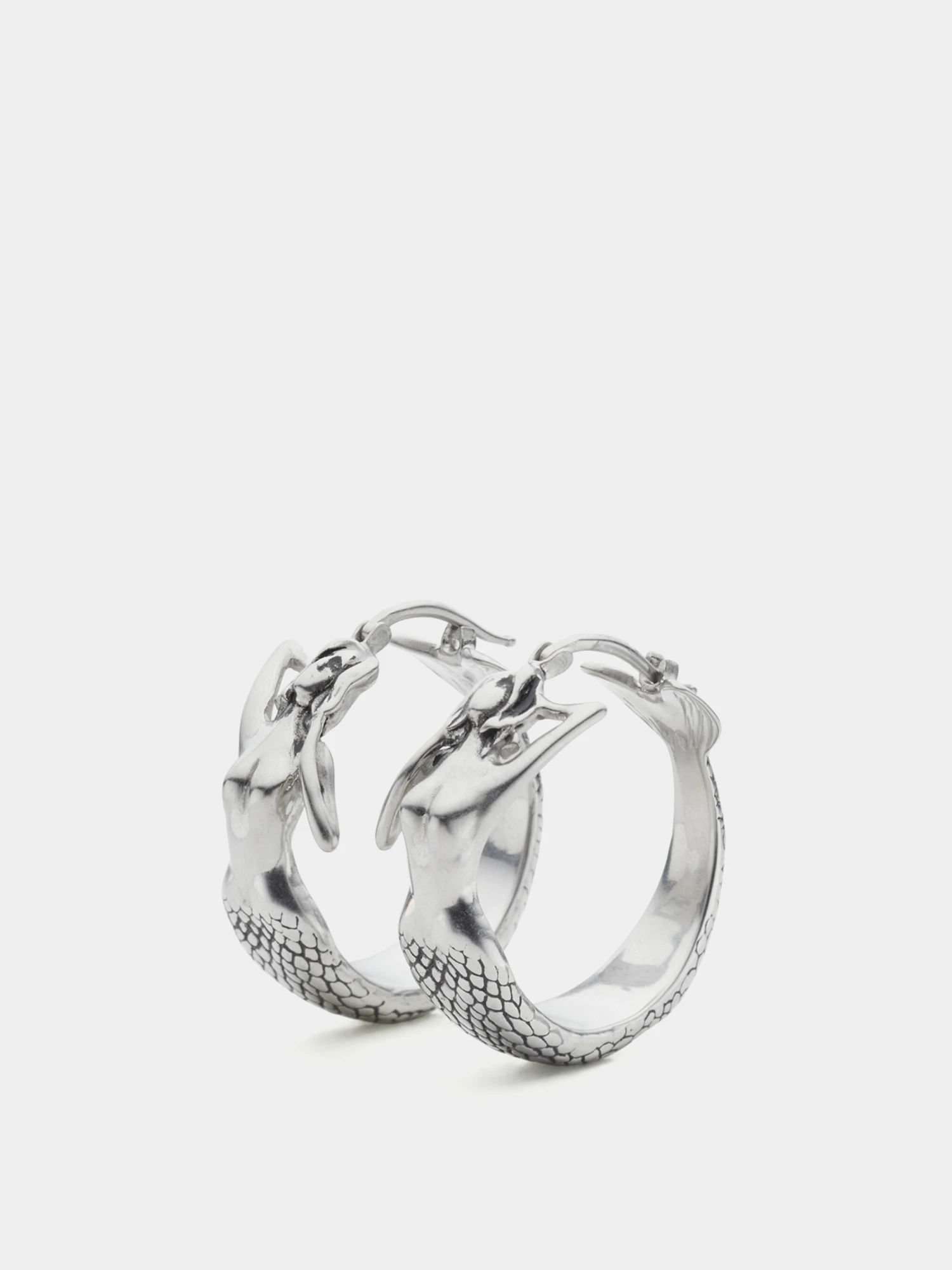 Серьги MM6 Maison Margiela Mermaid Hoop Polished Palladio
