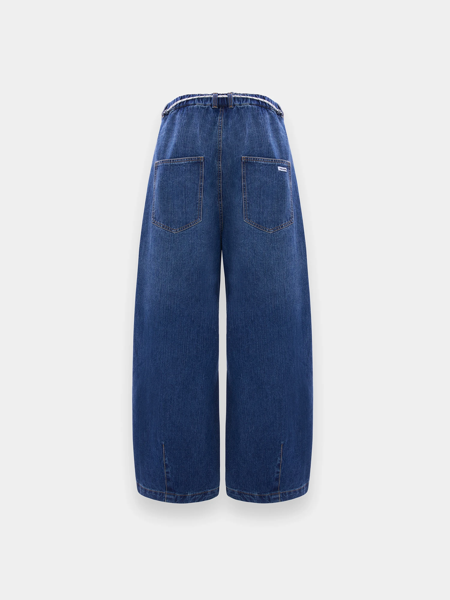 Джинсы ANGLAN Lap Pleated Washed Denim Deep Blue