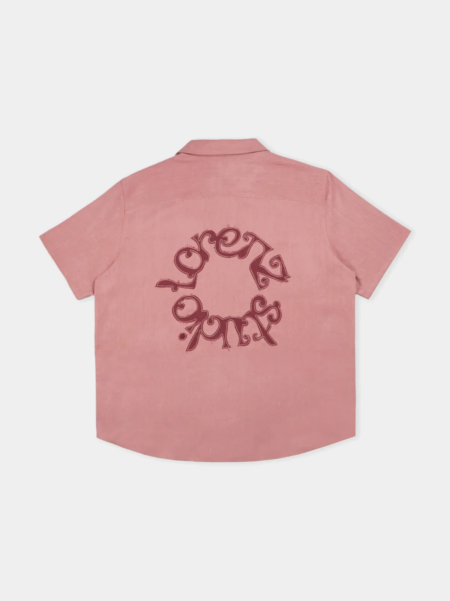 Рубашка lorenz Studio Appliqué Linen Shirt Salmon Pink