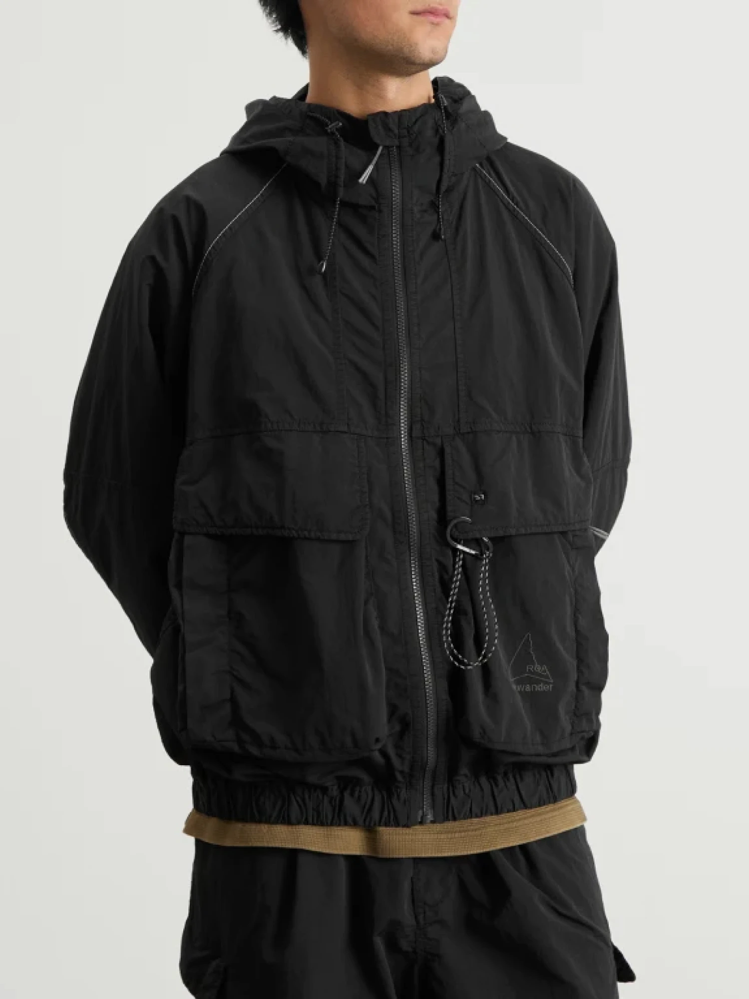 Ветровка Roa x And Wander Garment Dye Nylon Black