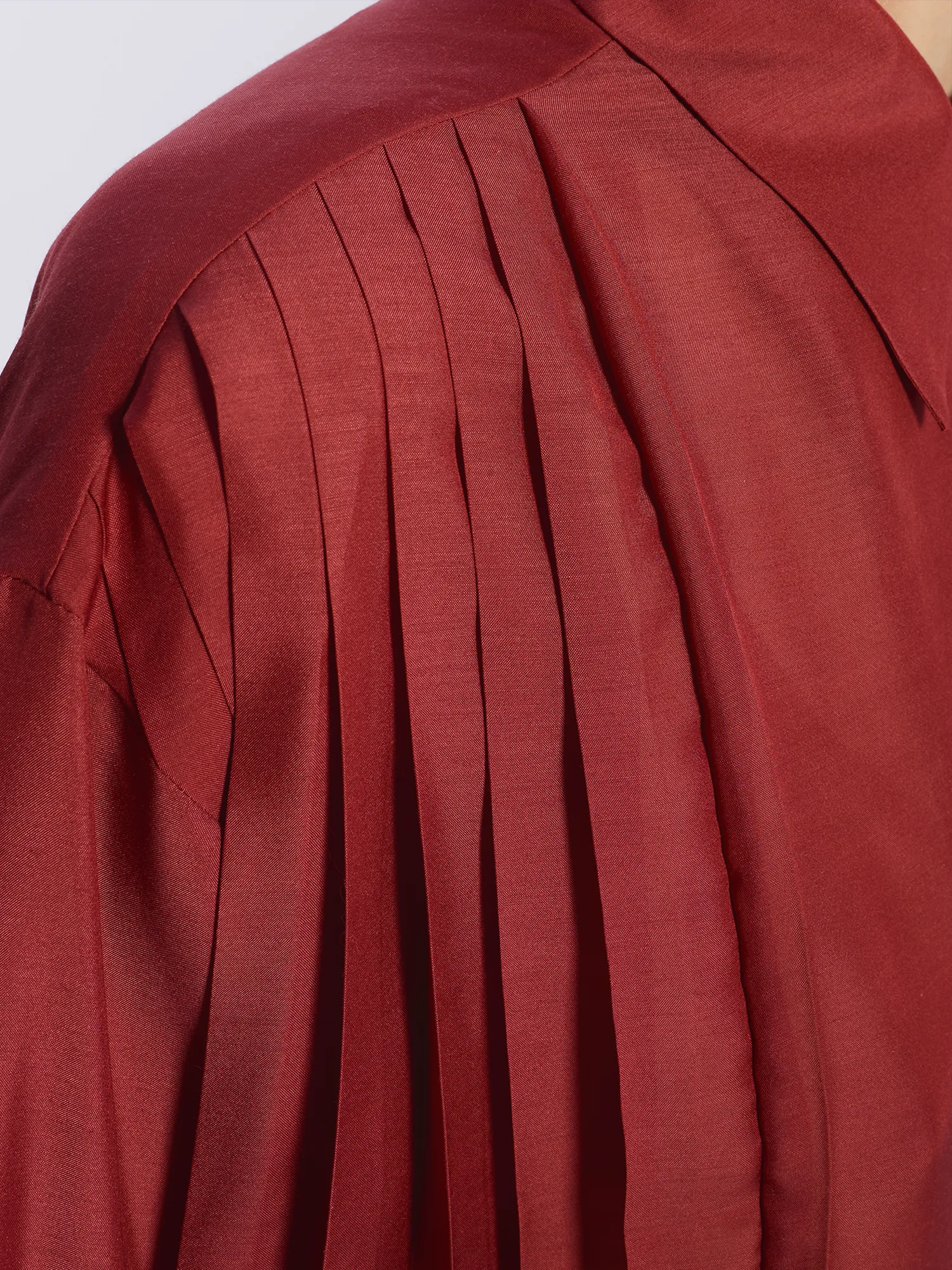 Женская рубашка UNDERCOVER Pleated Mix Open Collar Top Red