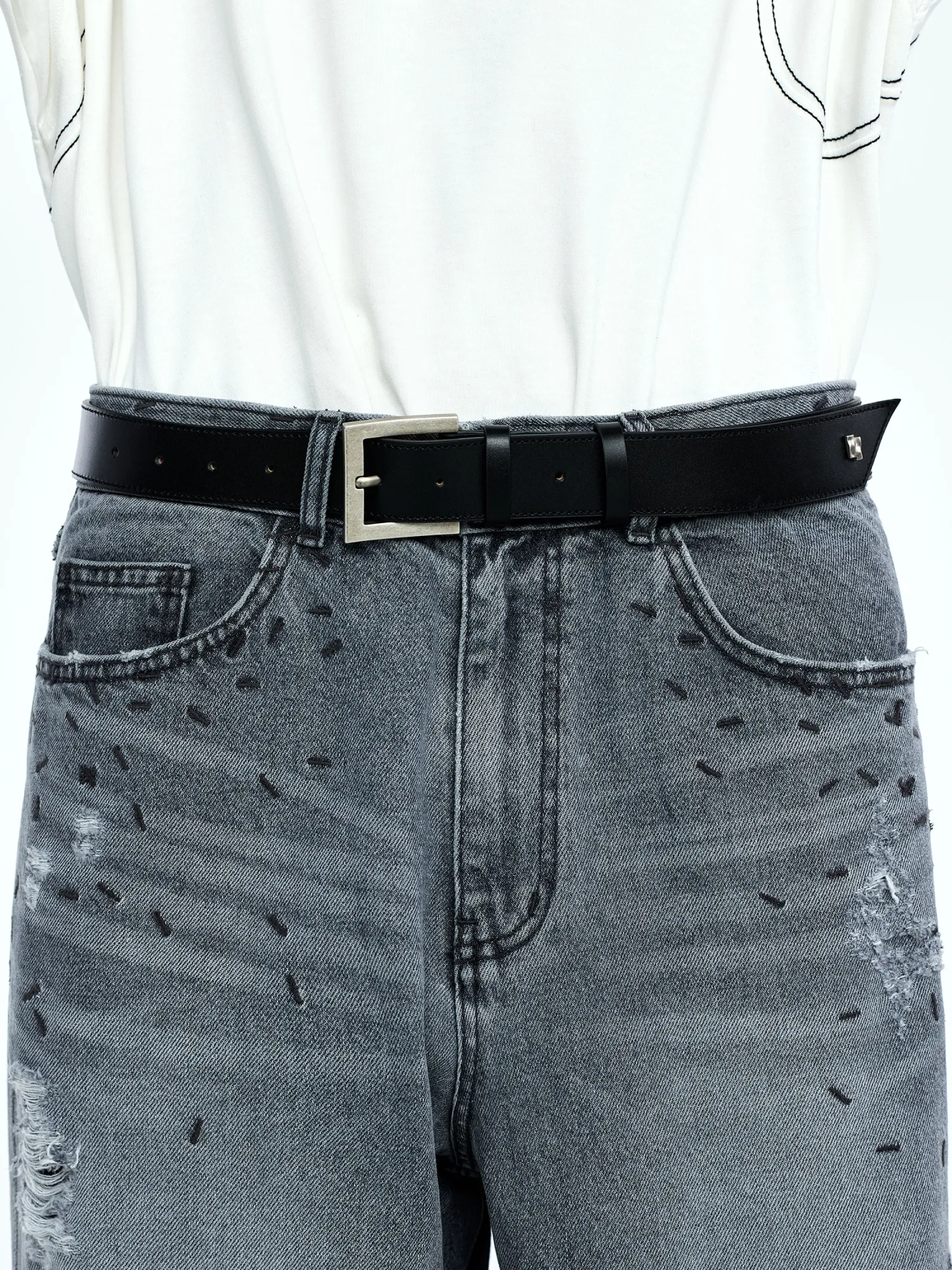Ремень ADERERROR Fluic Label Belt Black