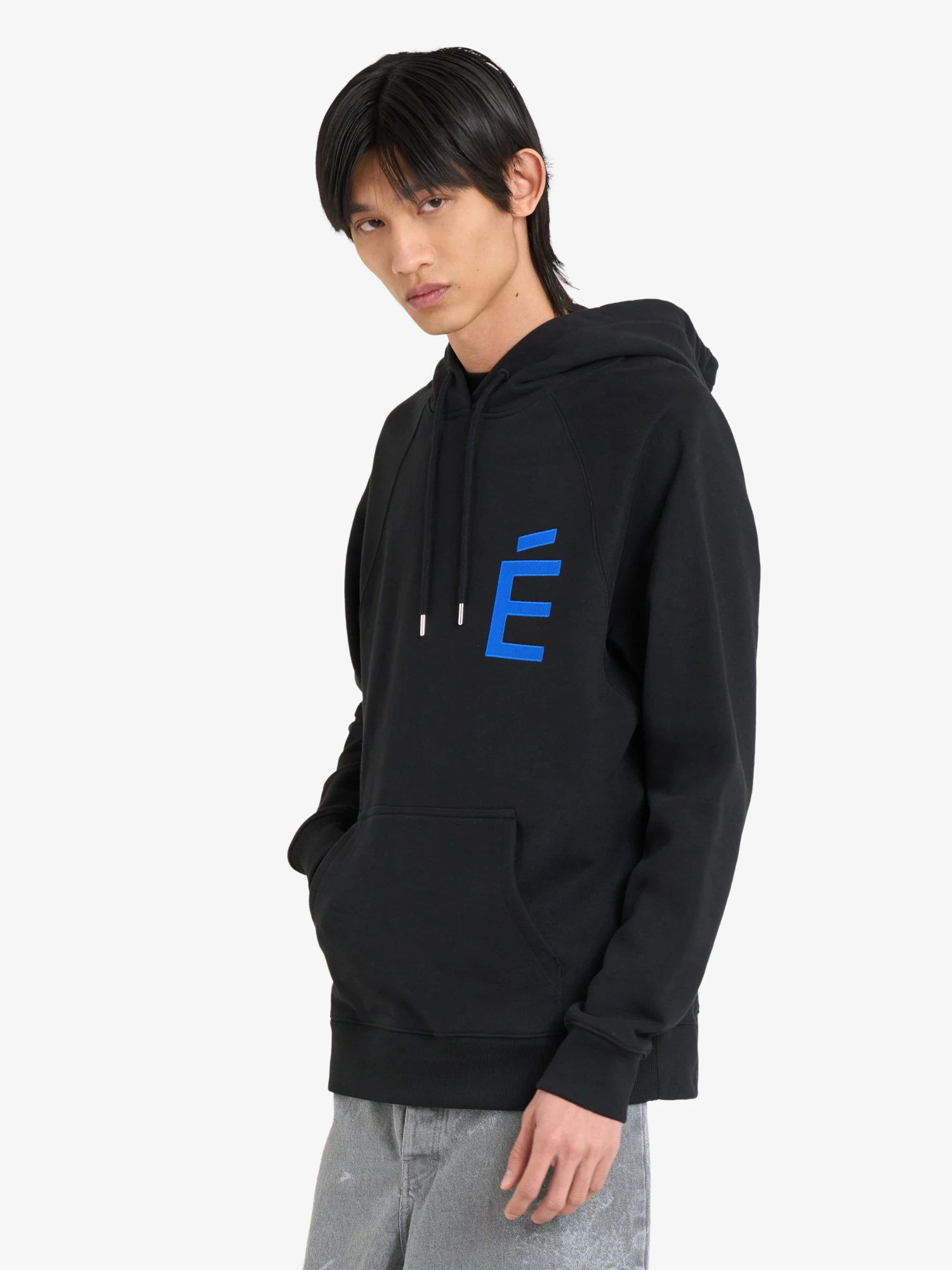 Худи Études Loose Hoodie Big É Blue Black