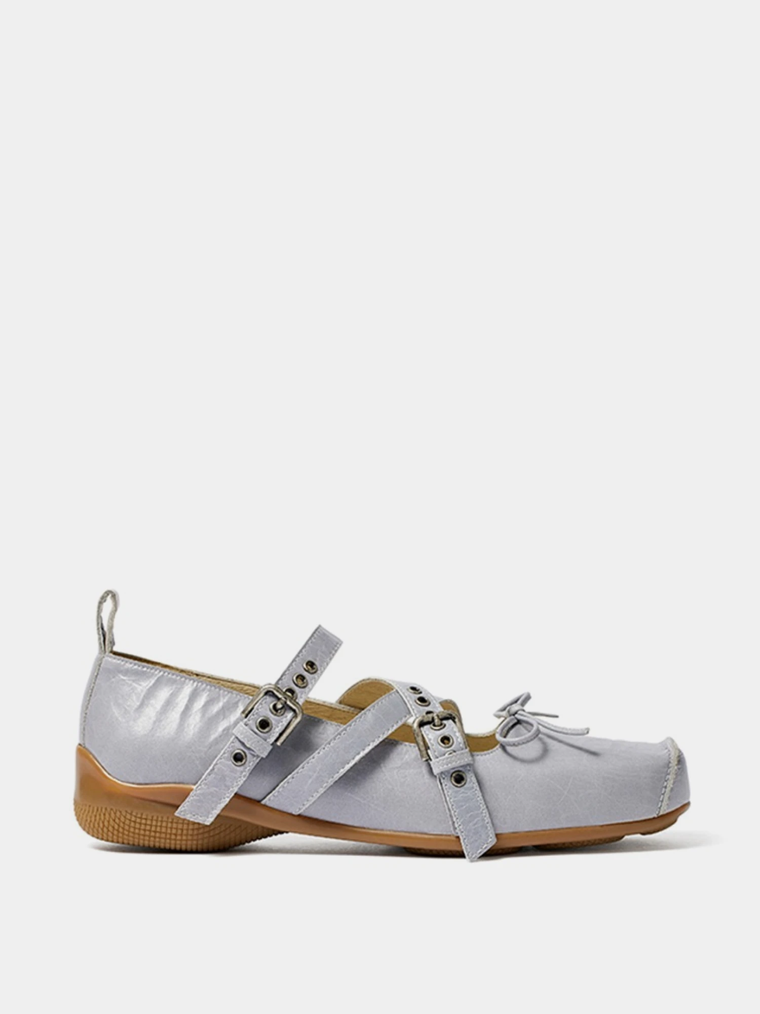 Женские Балетки OPEN YY Cross Buckle Ballet Flats Blue