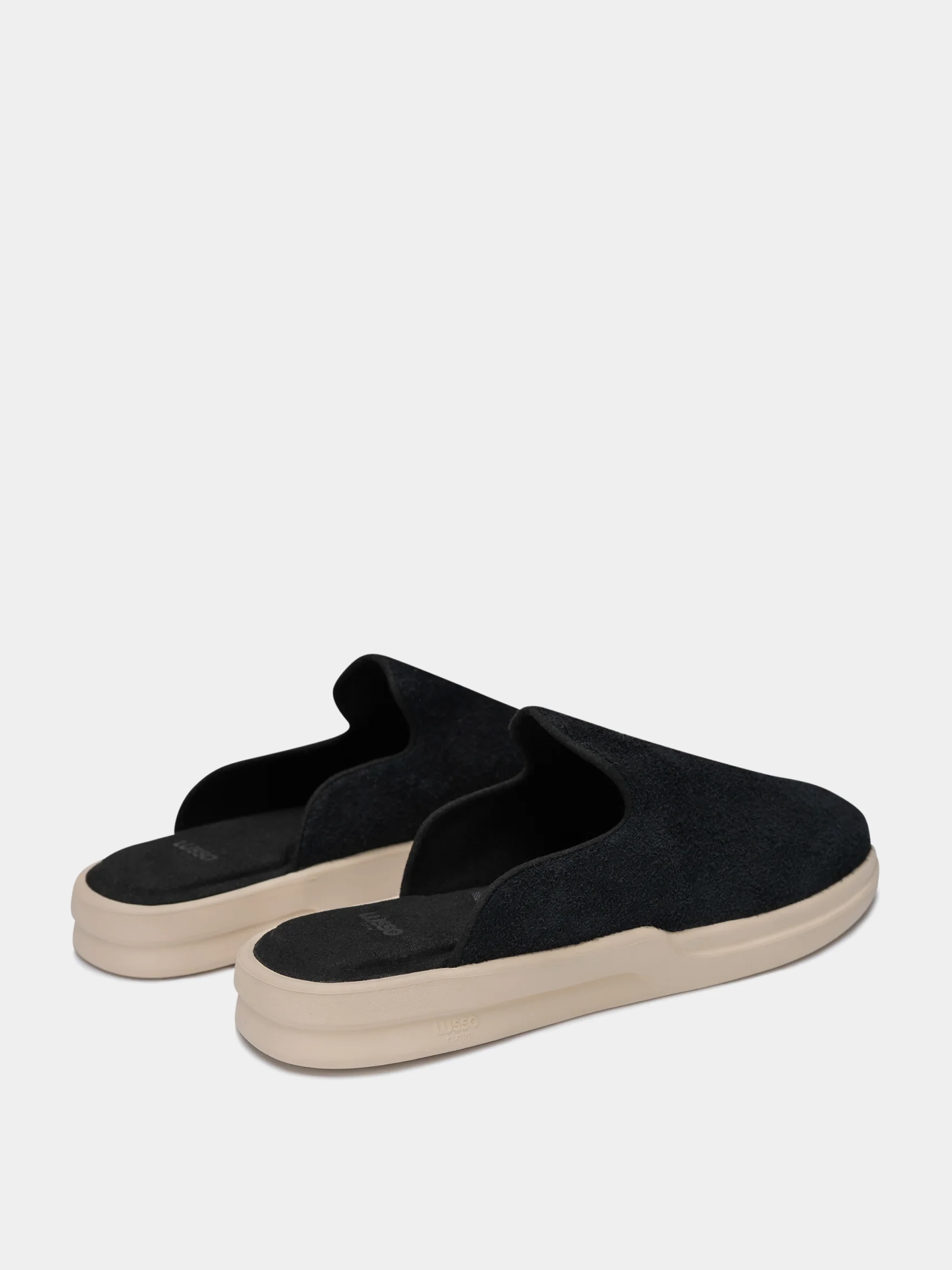 Сабо LUSSO CLOUD Pelli Hairy Suede - Jet Black / Shortbread